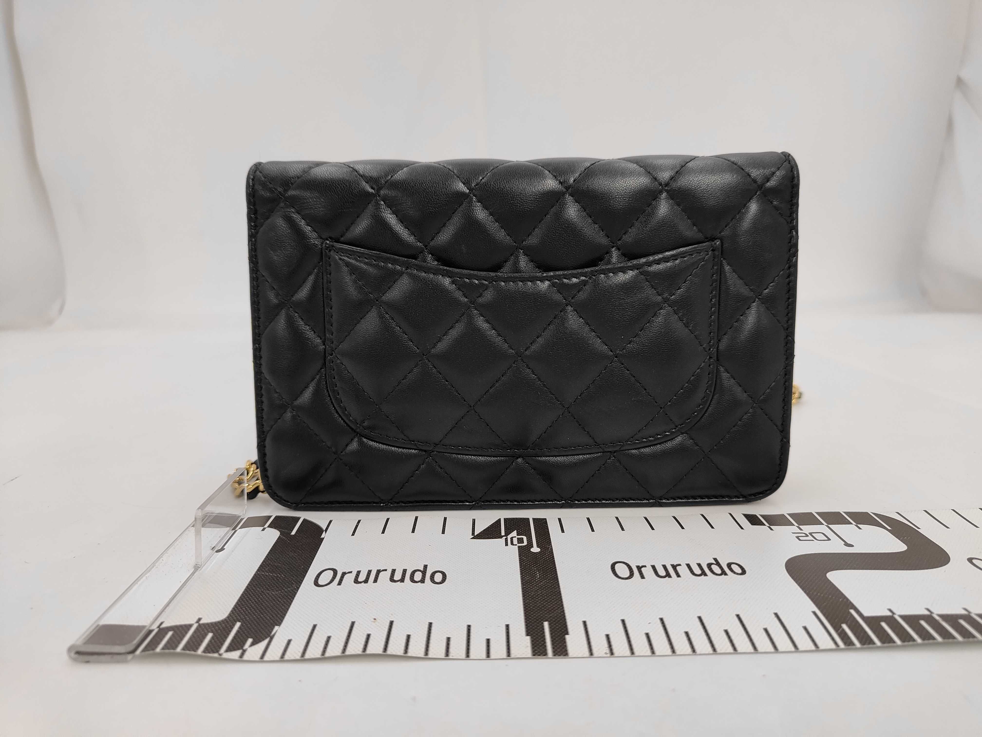 Lambskin Matelassé Chain Wallet Shoulder Bag — view 2