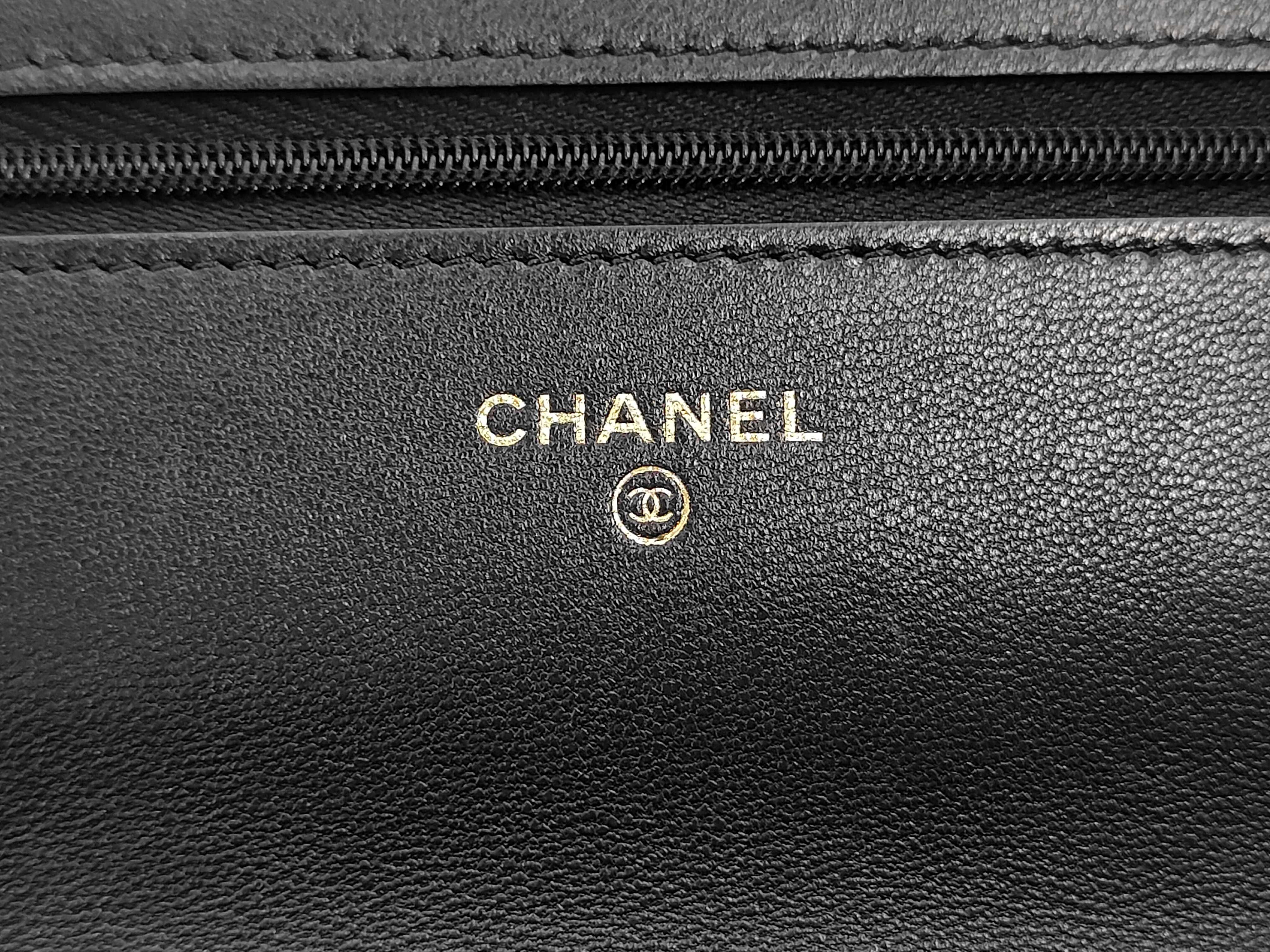 Lambskin Matelassé Chain Wallet Shoulder Bag — view 12