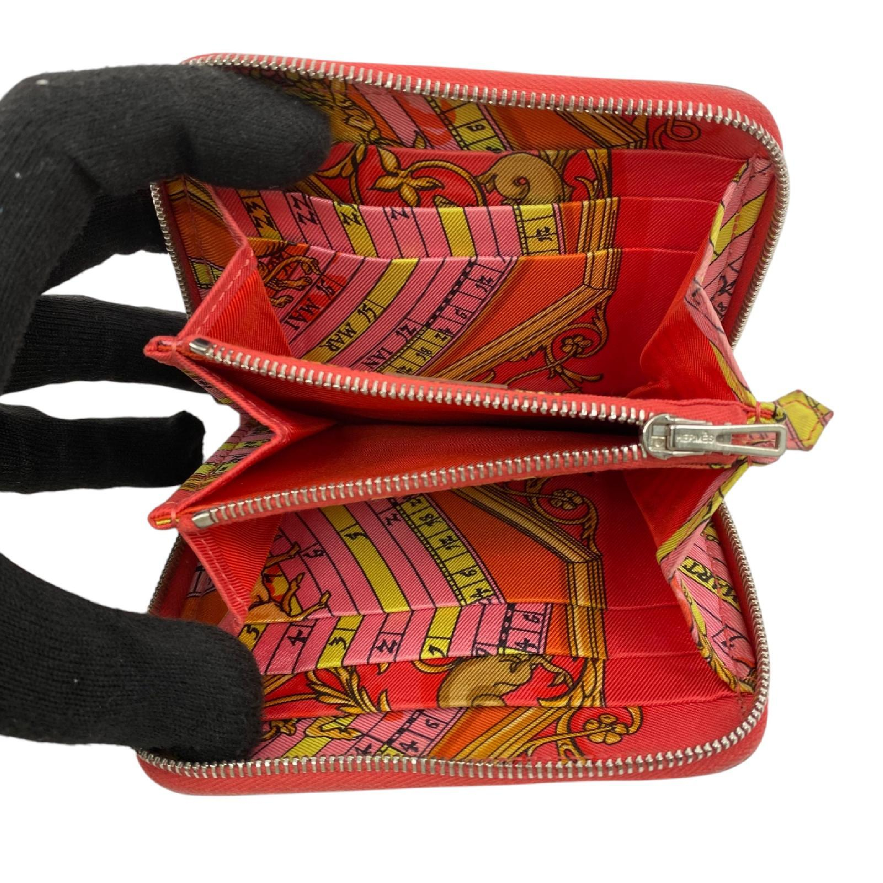 【*Shipped from: Hong Kong*】HERMES ( ) Pink Epsom Silk In Compact Stamp Q Bi-fold Wallet Billfold — view 5