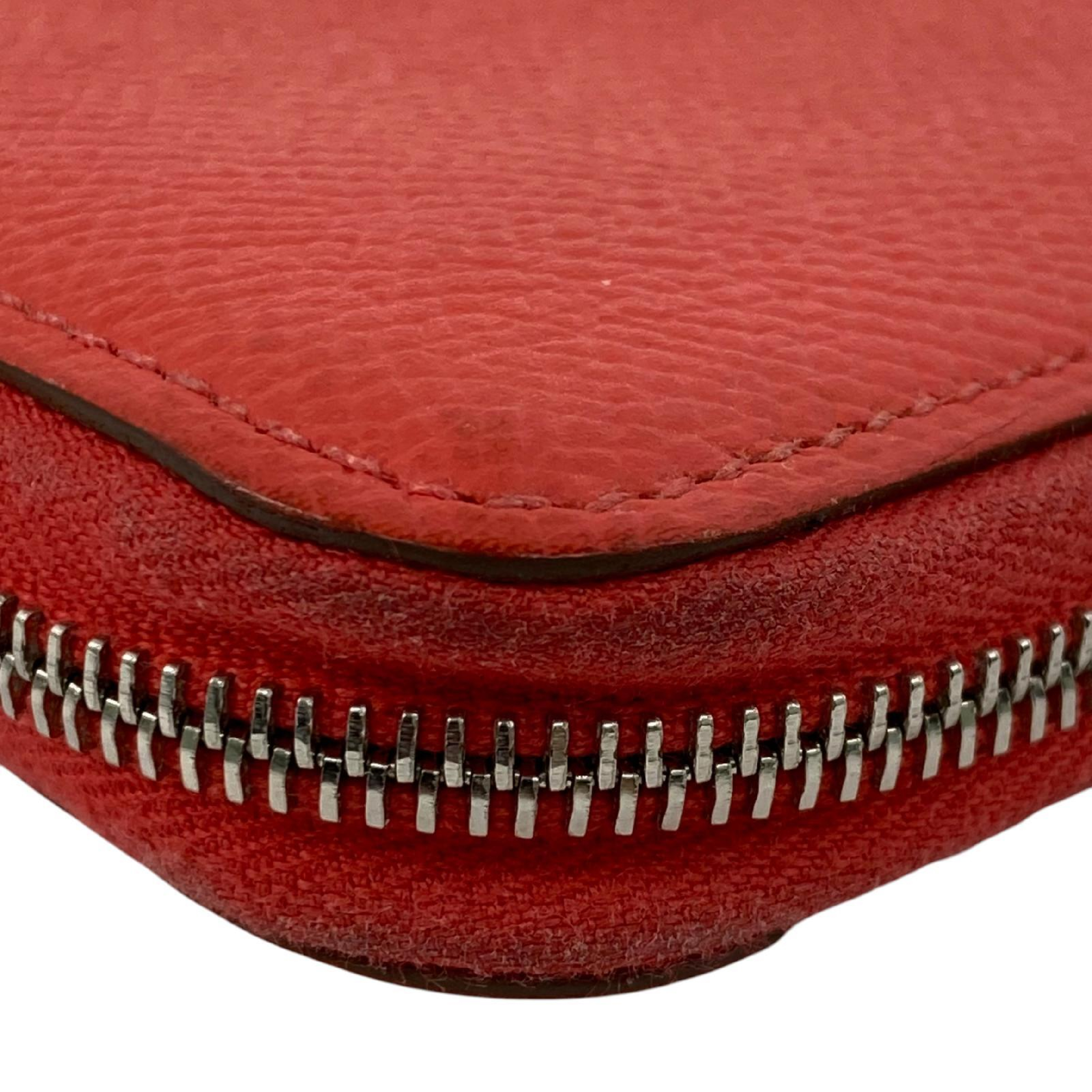 【*Shipped from: Hong Kong*】HERMES ( ) Pink Epsom Silk In Compact Stamp Q Bi-fold Wallet Billfold — view 6