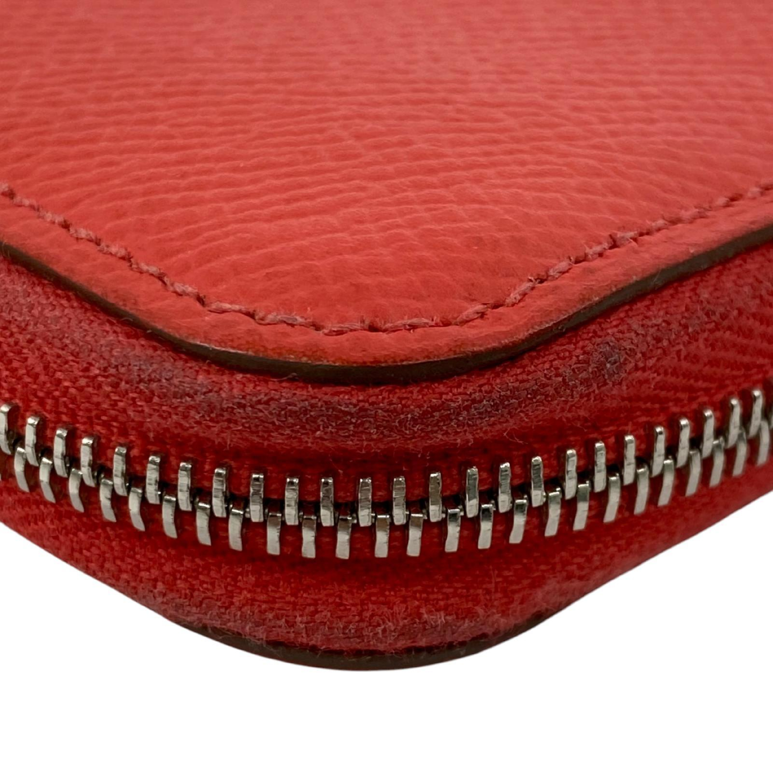 【*Shipped from: Hong Kong*】HERMES ( ) Pink Epsom Silk In Compact Stamp Q Bi-fold Wallet Billfold — view 7