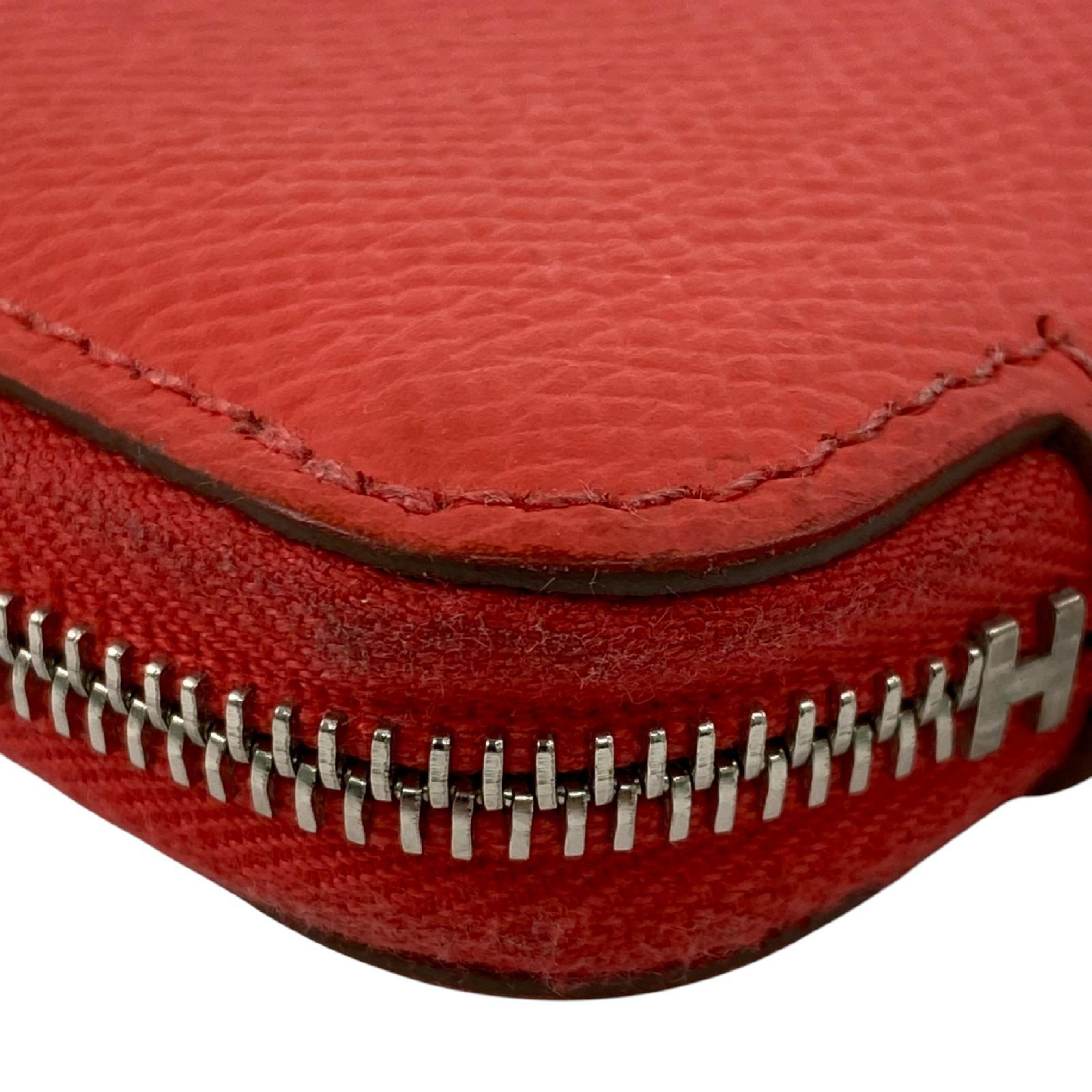 【*Shipped from: Hong Kong*】HERMES ( ) Pink Epsom Silk In Compact Stamp Q Bi-fold Wallet Billfold — view 9