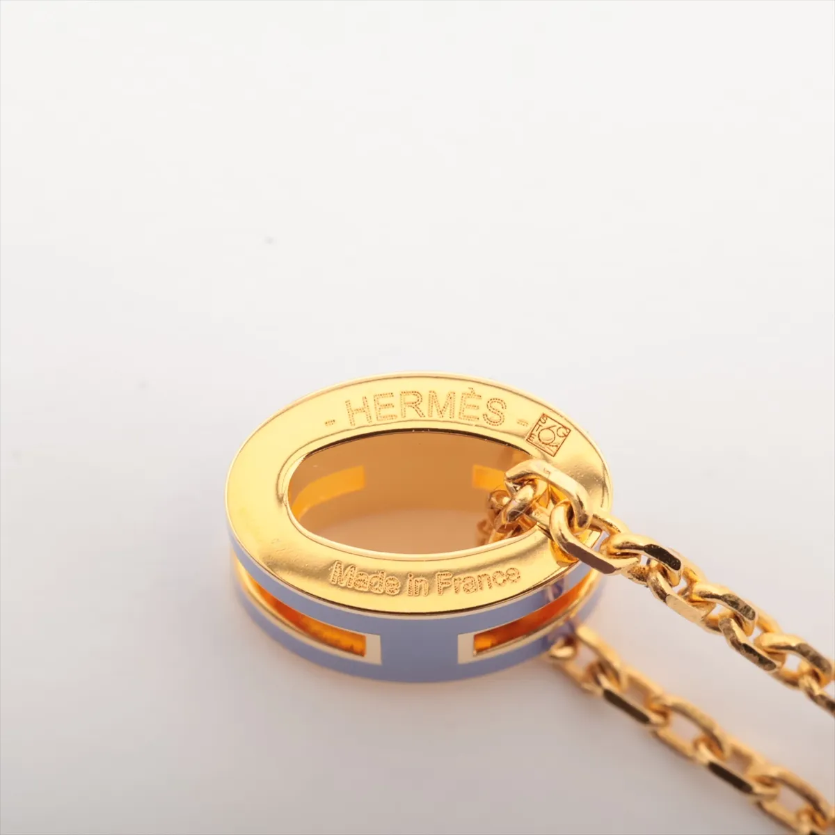 Mini Pop H GD0261 Necklace GP Gold x Blue Thread Dirty — view 5