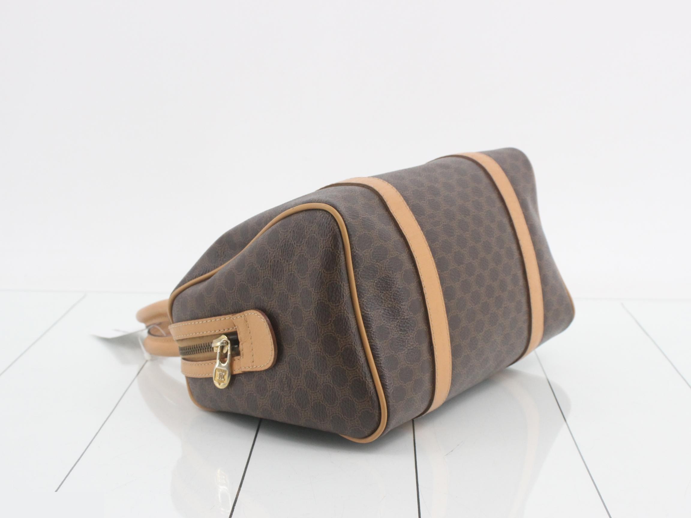 Macadam Logo Mini Boston Bag, 2-Way, Brown, with Strap, W26cm — view 5