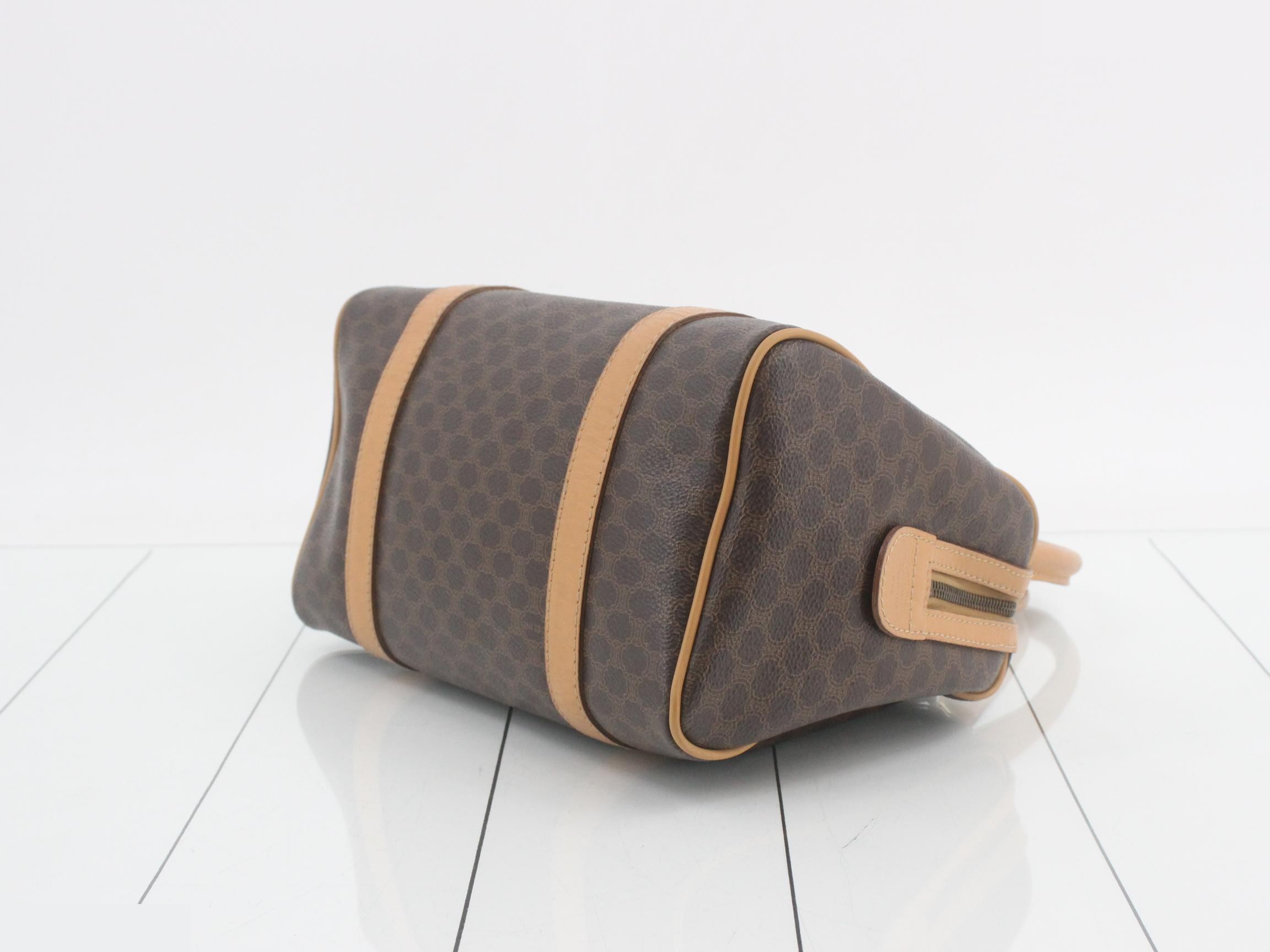 Macadam Logo Mini Boston Bag, 2-Way, Brown, with Strap, W26cm — view 6