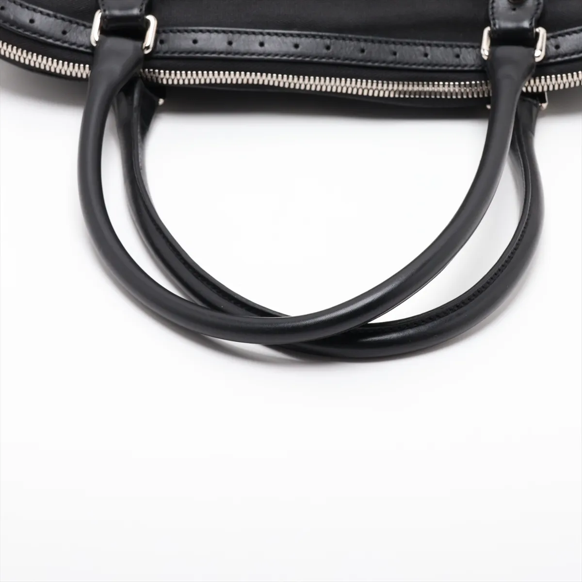 Interlocking G 114887 Canvas x Perforated Leather Shoulder Bag, Black — view 5