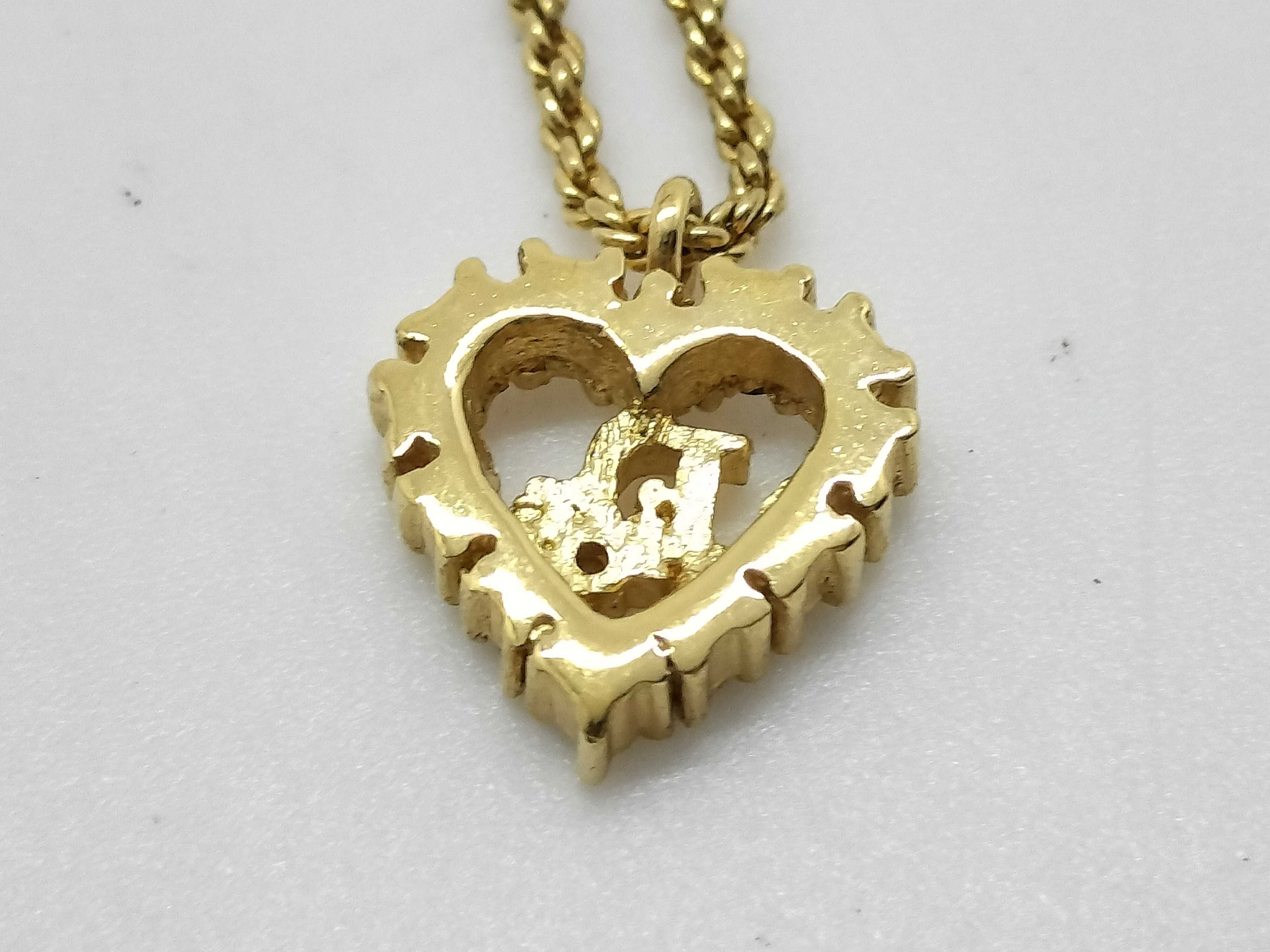 Logo Heart Rhinestone Necklace — view 6
