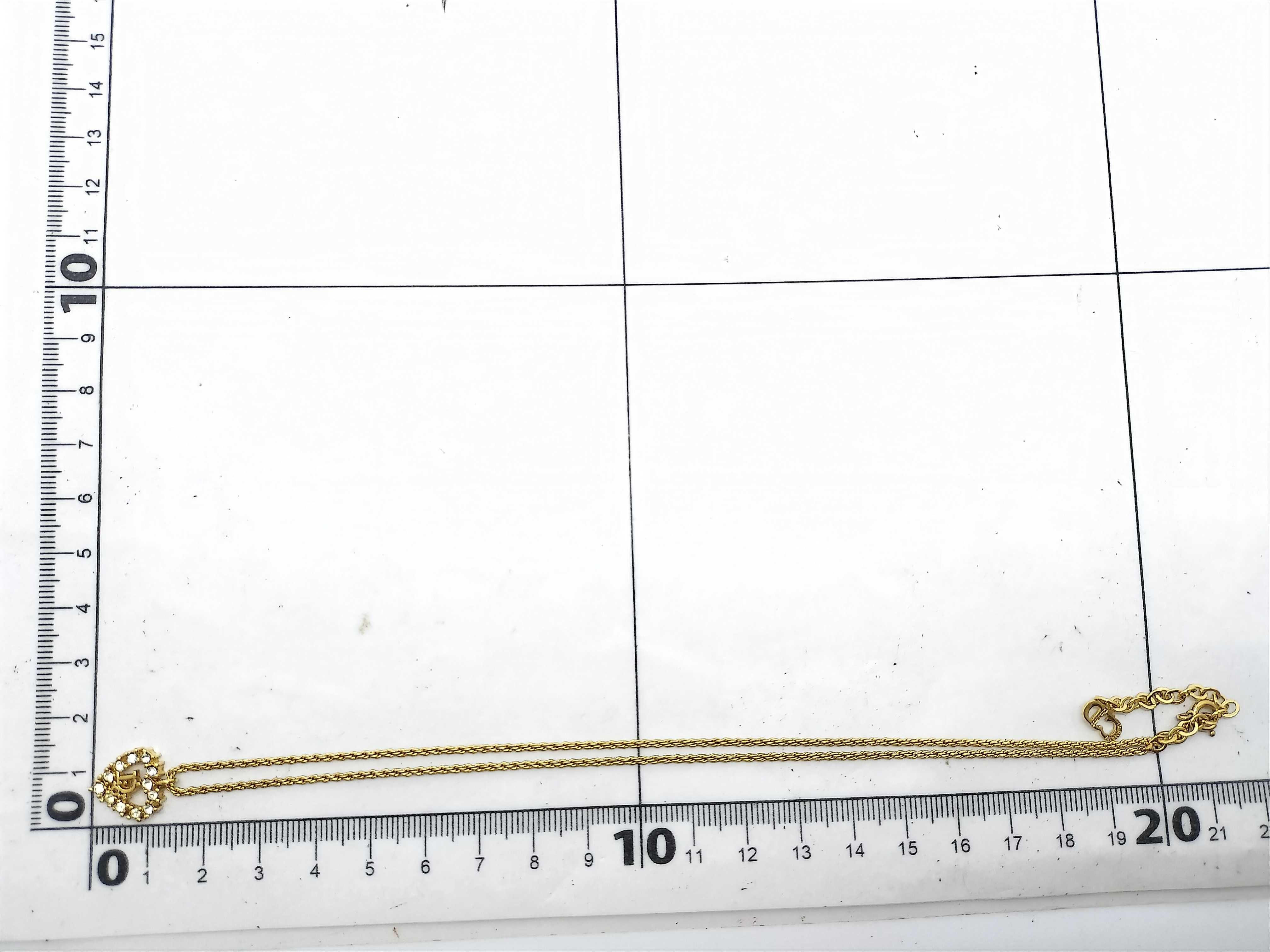 Logo Heart Rhinestone Necklace — view 7