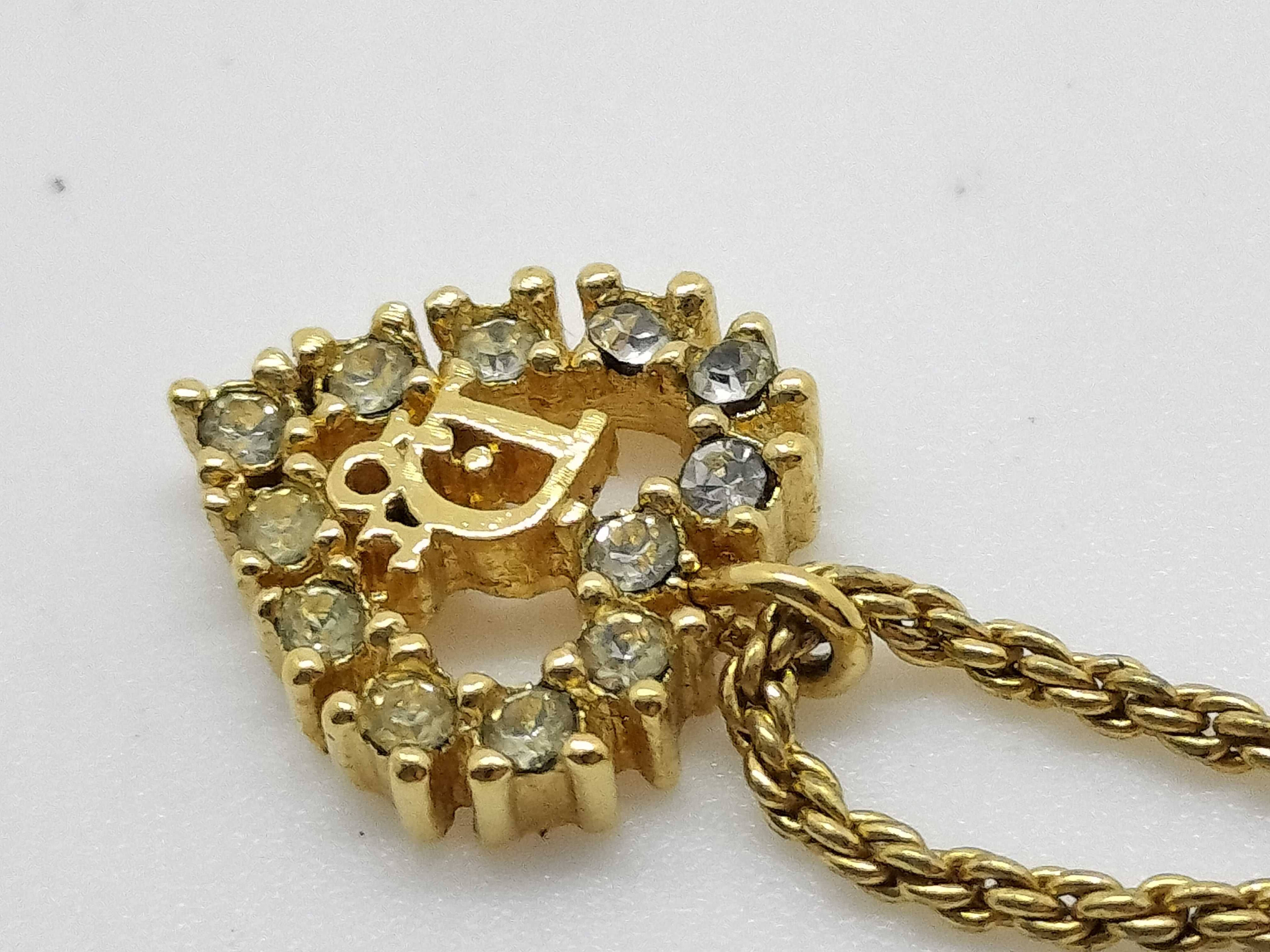 Logo Heart Rhinestone Necklace — view 9