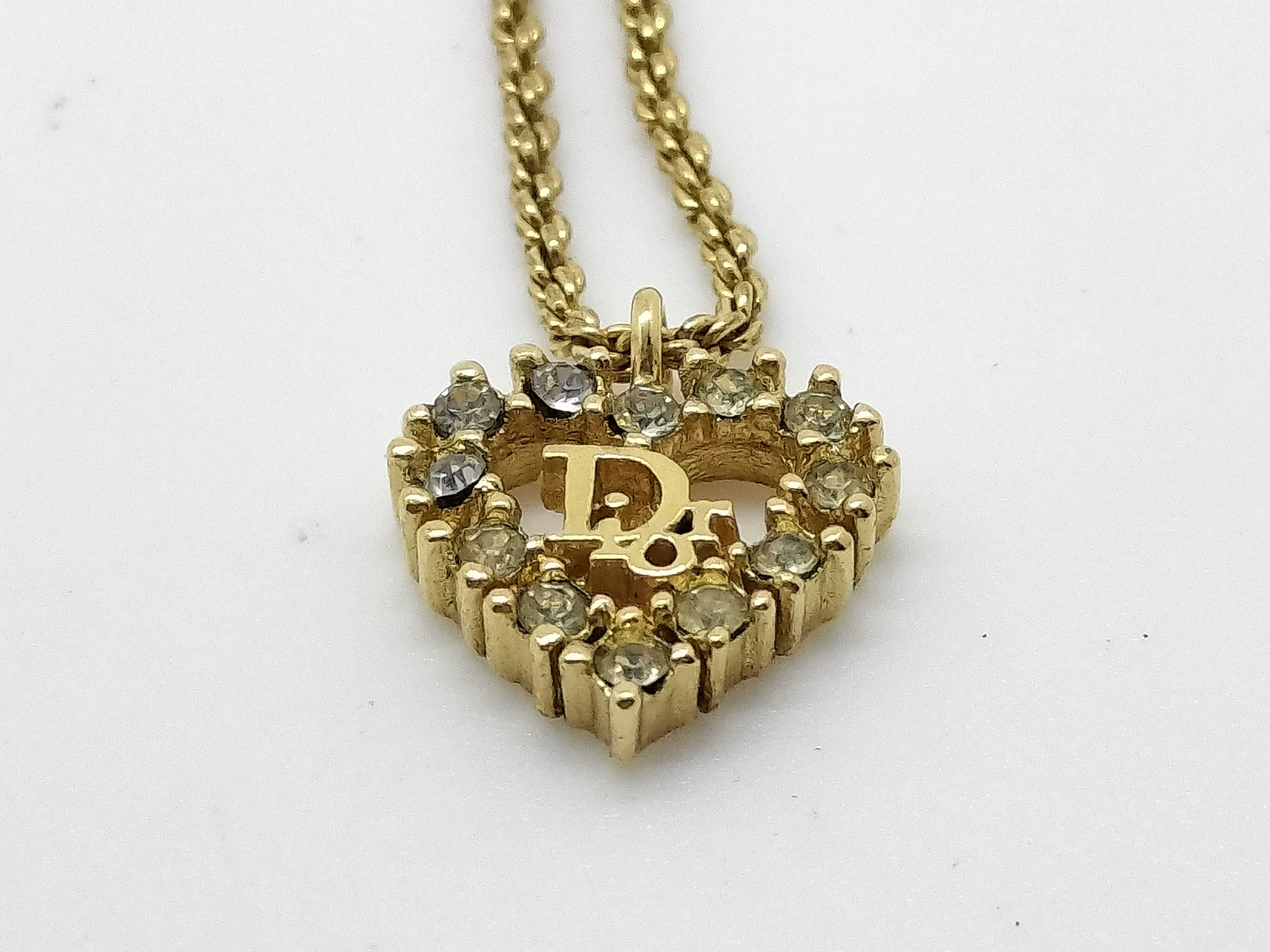 Logo Heart Rhinestone Necklace — view 10