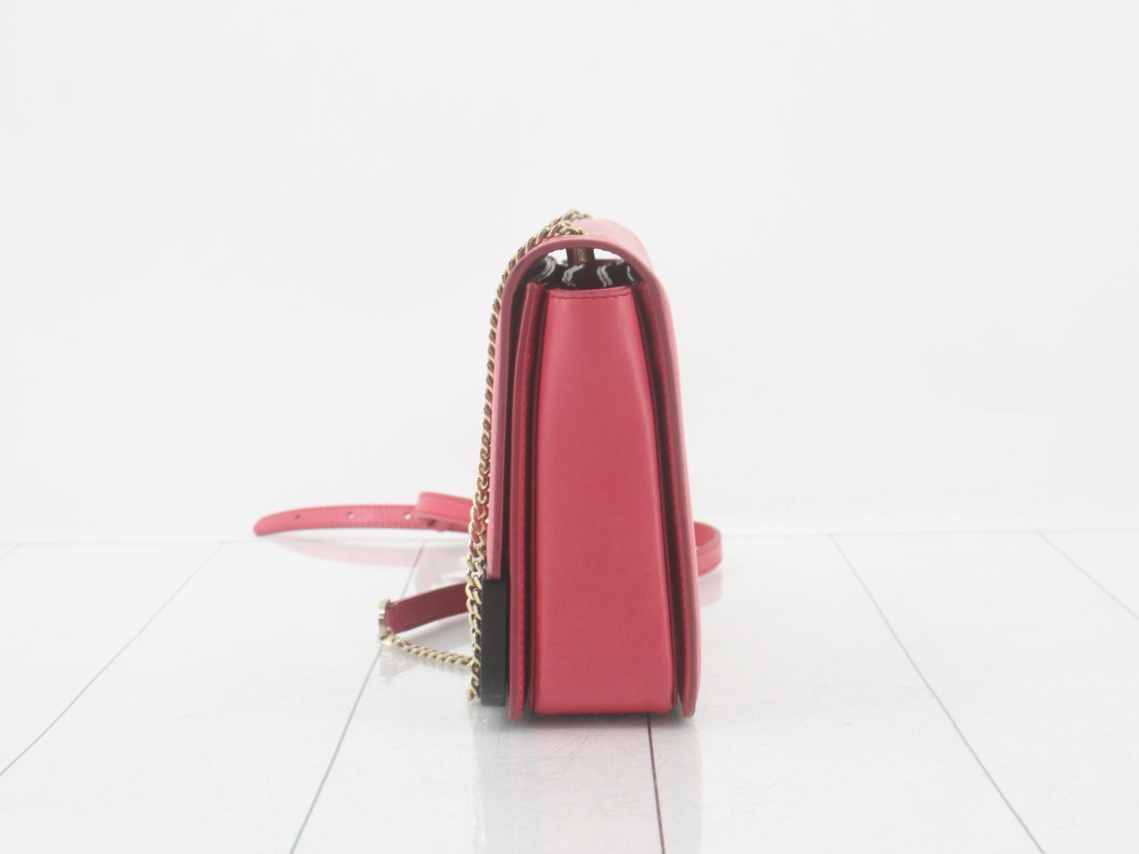 Leather chain shoulder bag — view 3
