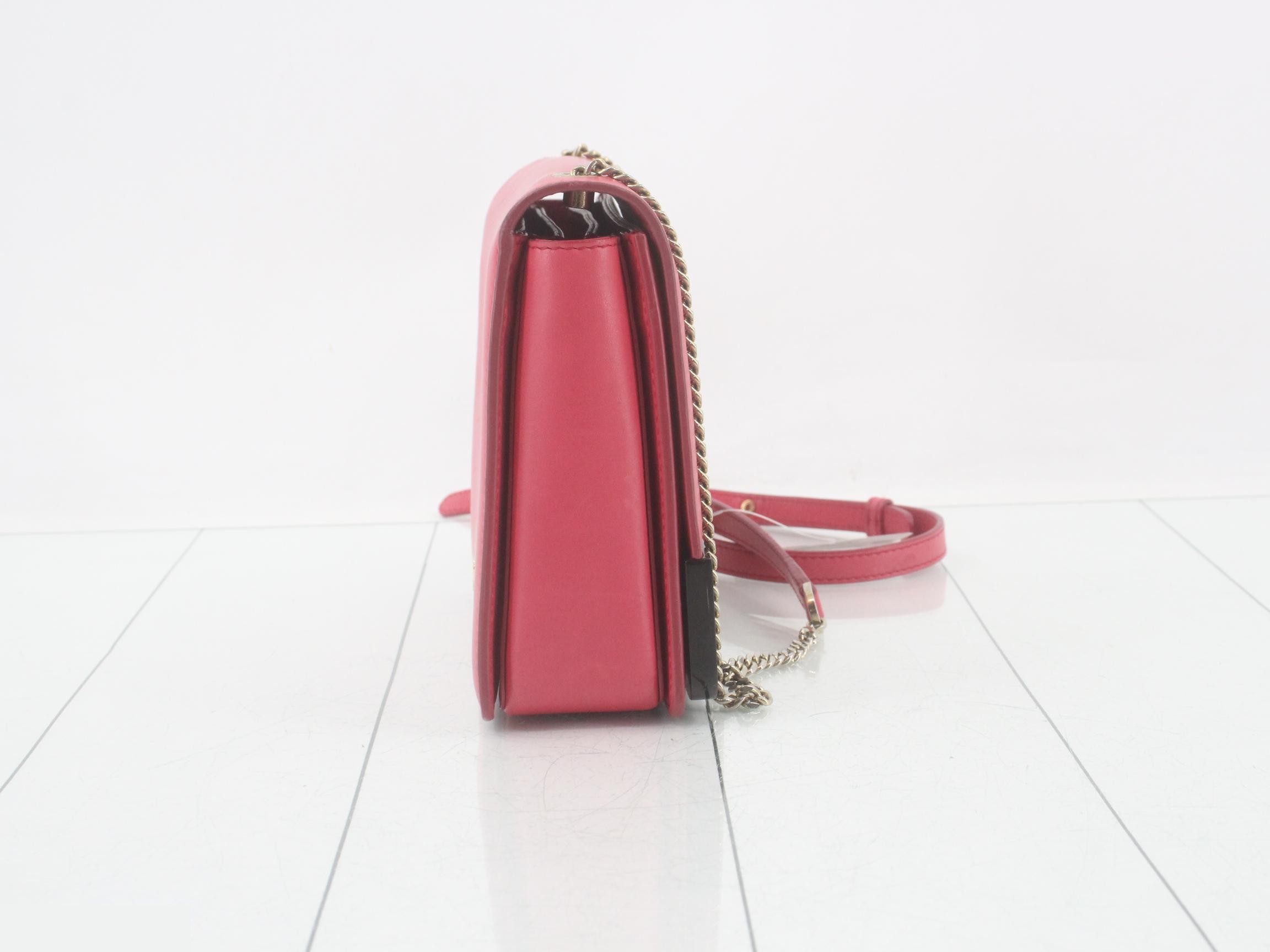 Leather chain shoulder bag — view 4