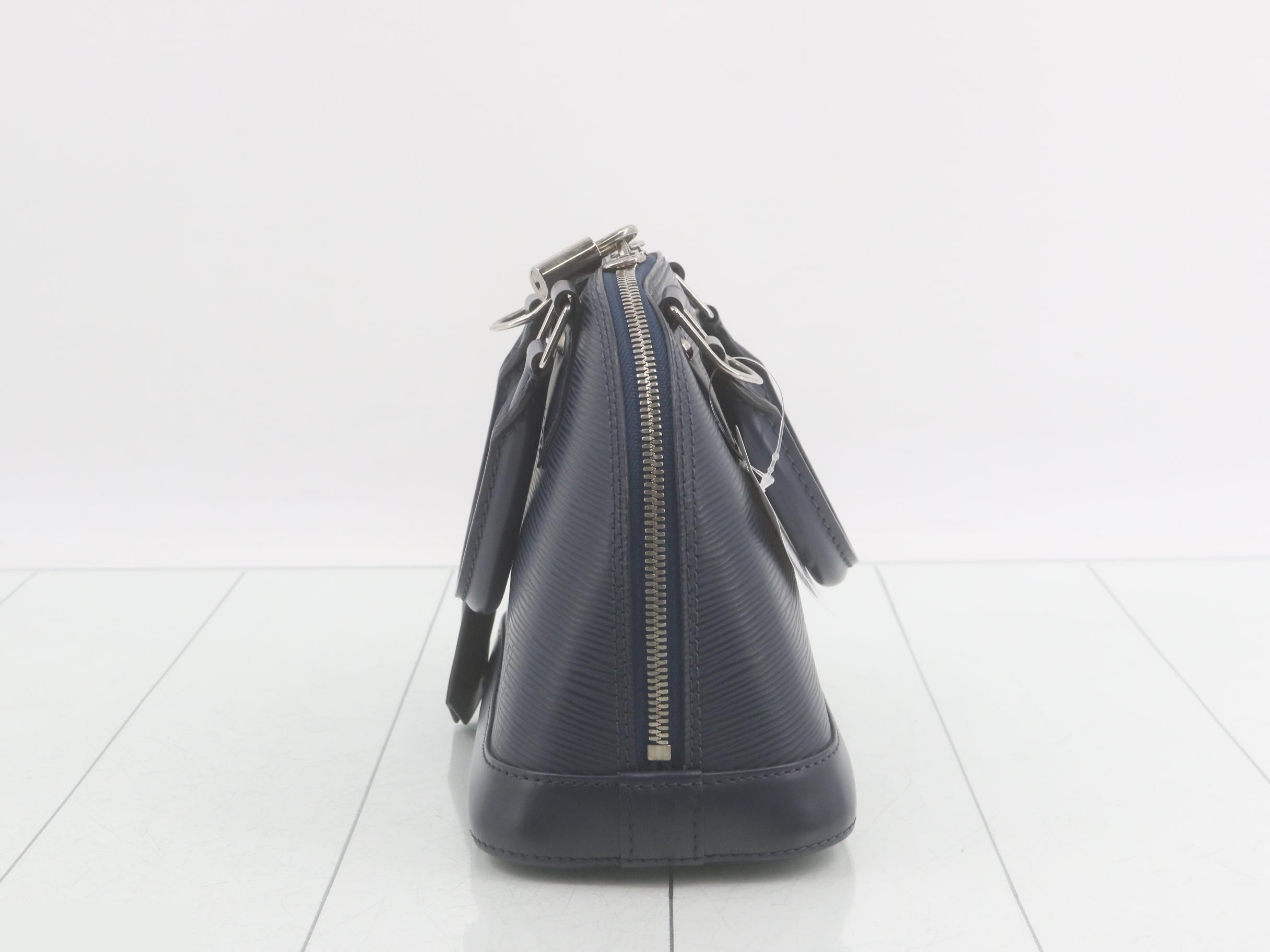Epi Alma BB Indigo Blue 2-Way Handbag — view 3