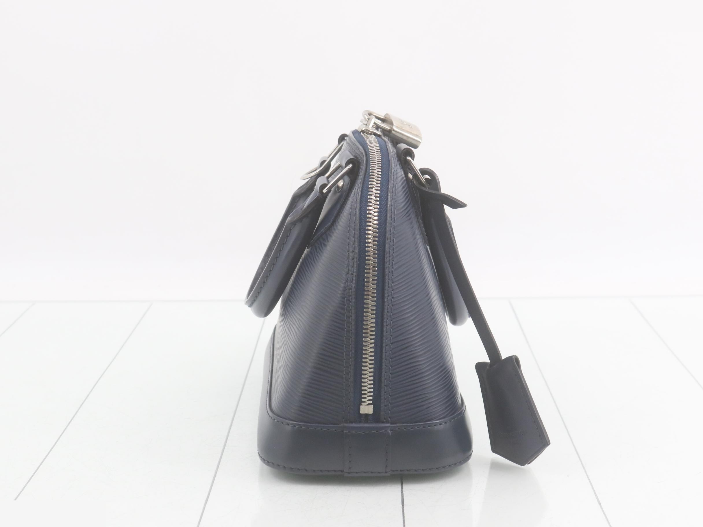 Epi Alma BB Indigo Blue 2-Way Handbag — view 4