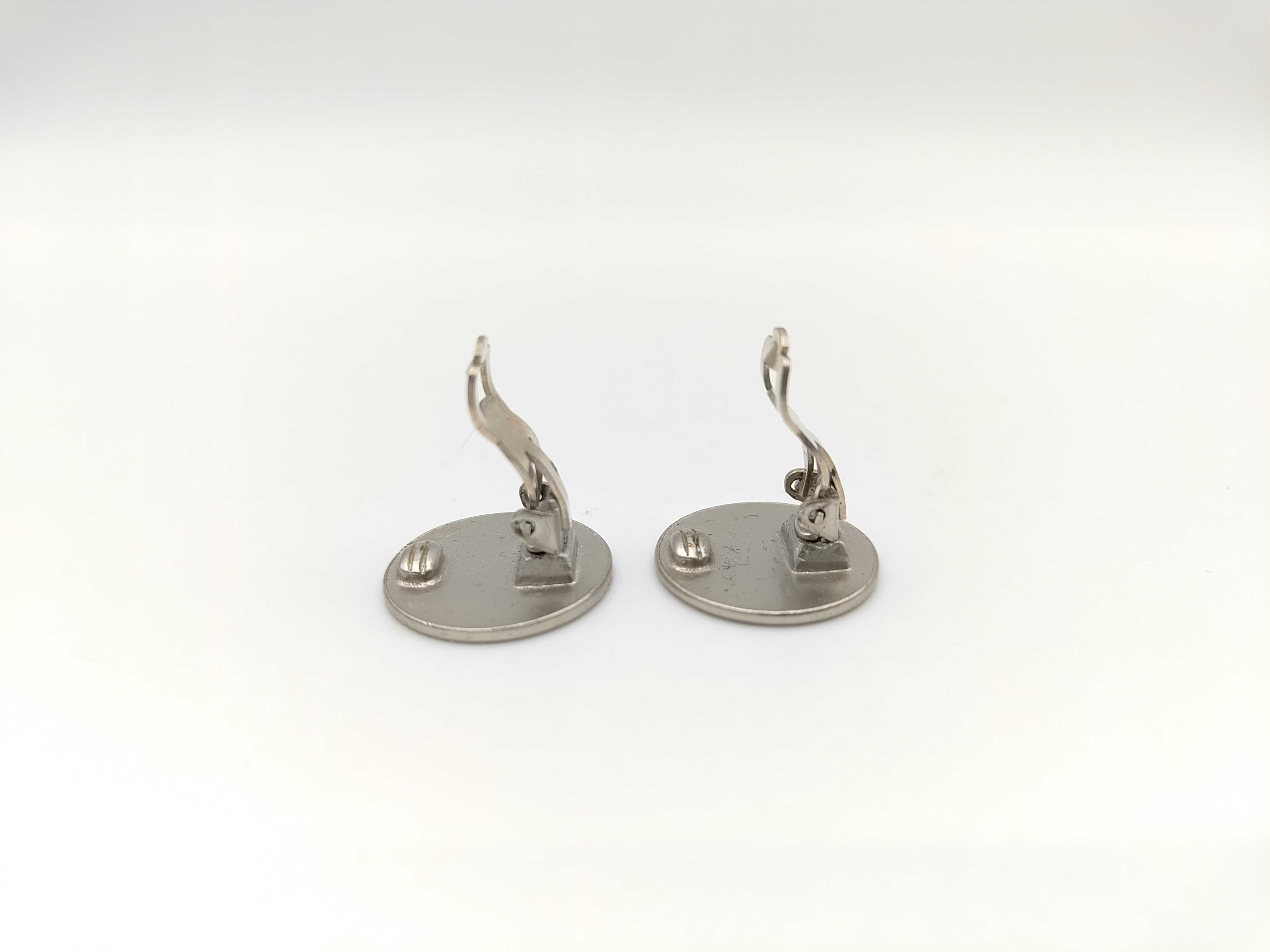 Silver Black Metal Coco Mark CROISIERE 2000 00C Earrings (with box) — view 3