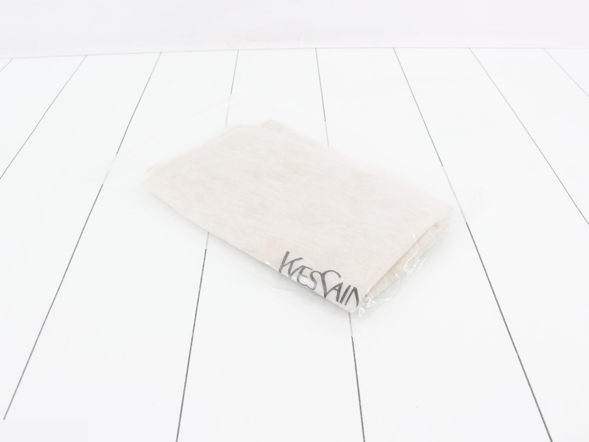Leather drawstring shoulder bag, two-tone. — view 7