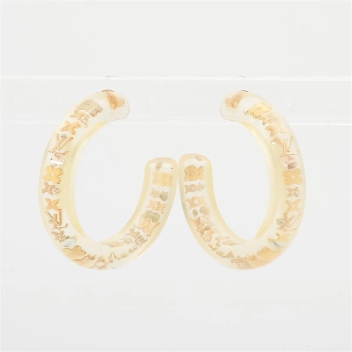 Boucle d'Oreilles Coeur Inclusion LK0181 Earrings (Pair) Resin Clear — view 2