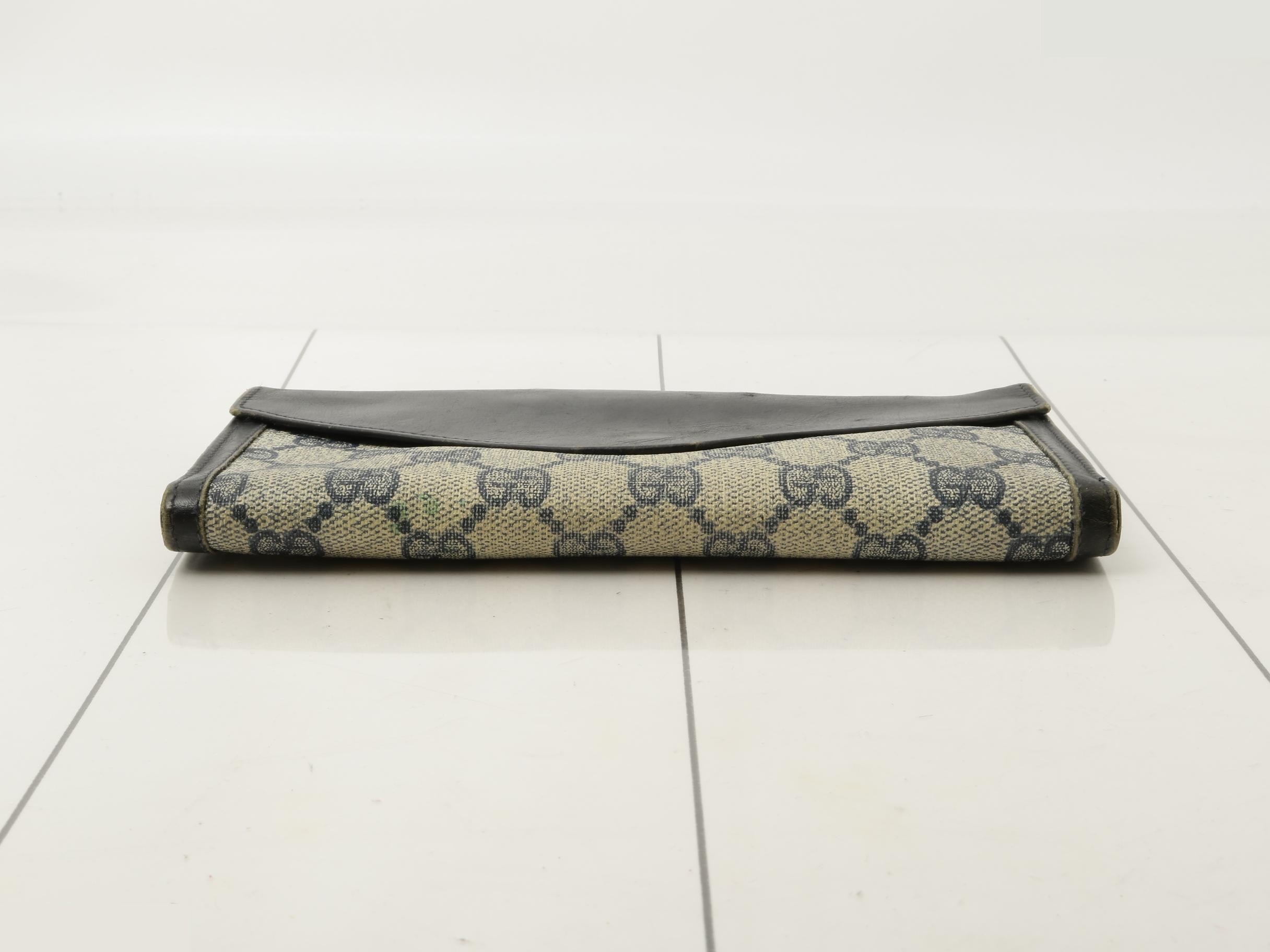 GG Supreme Navy Long Wallet — view 3