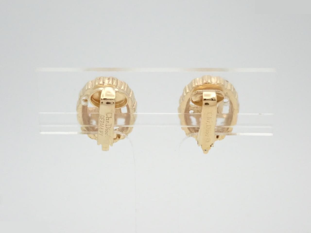 Logo rhinestone earrings (one earring only x 2) — view 2
