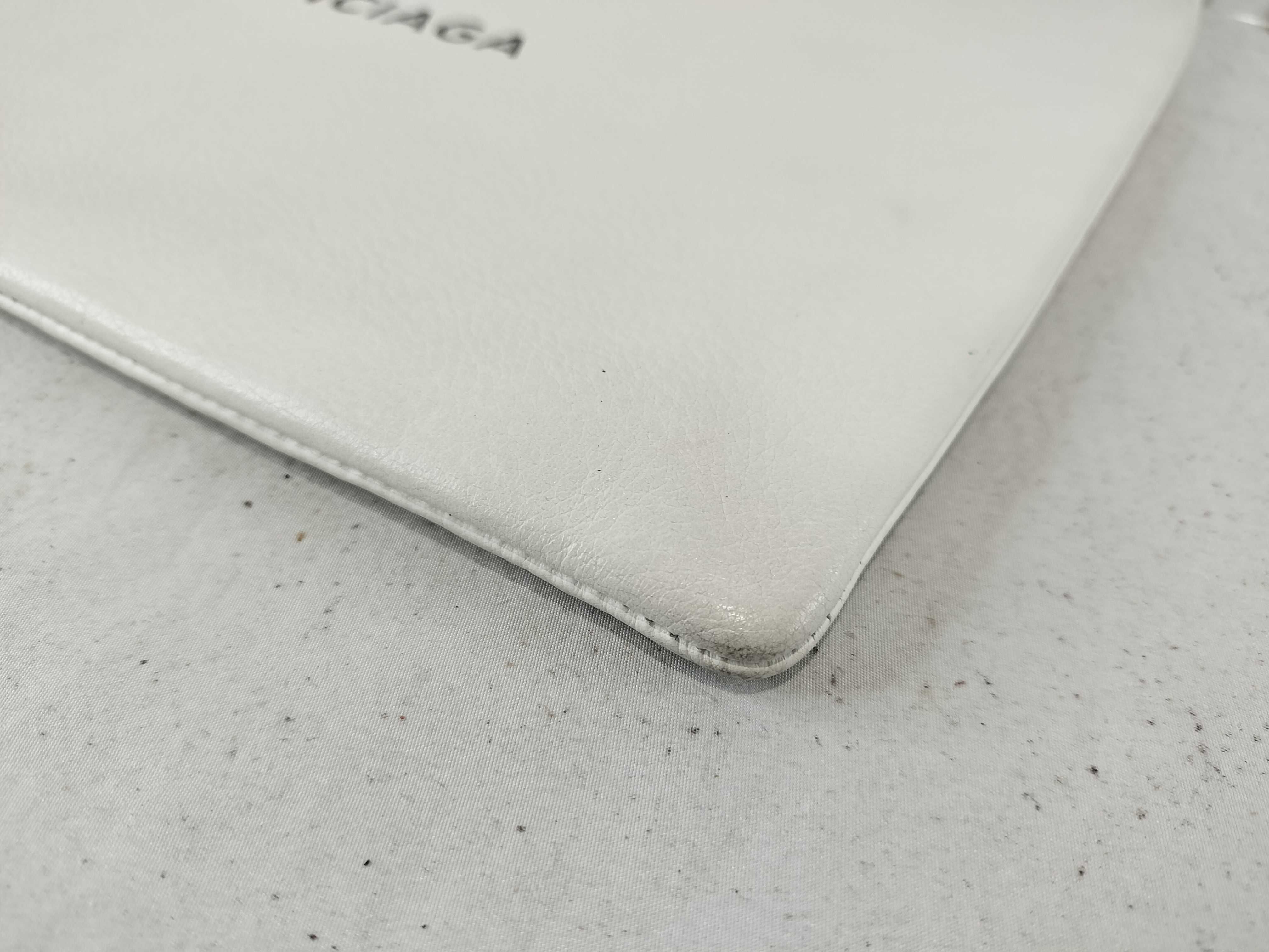 Shopping Clip M Leather Clutch Bag White 485110 Pouch — view 4