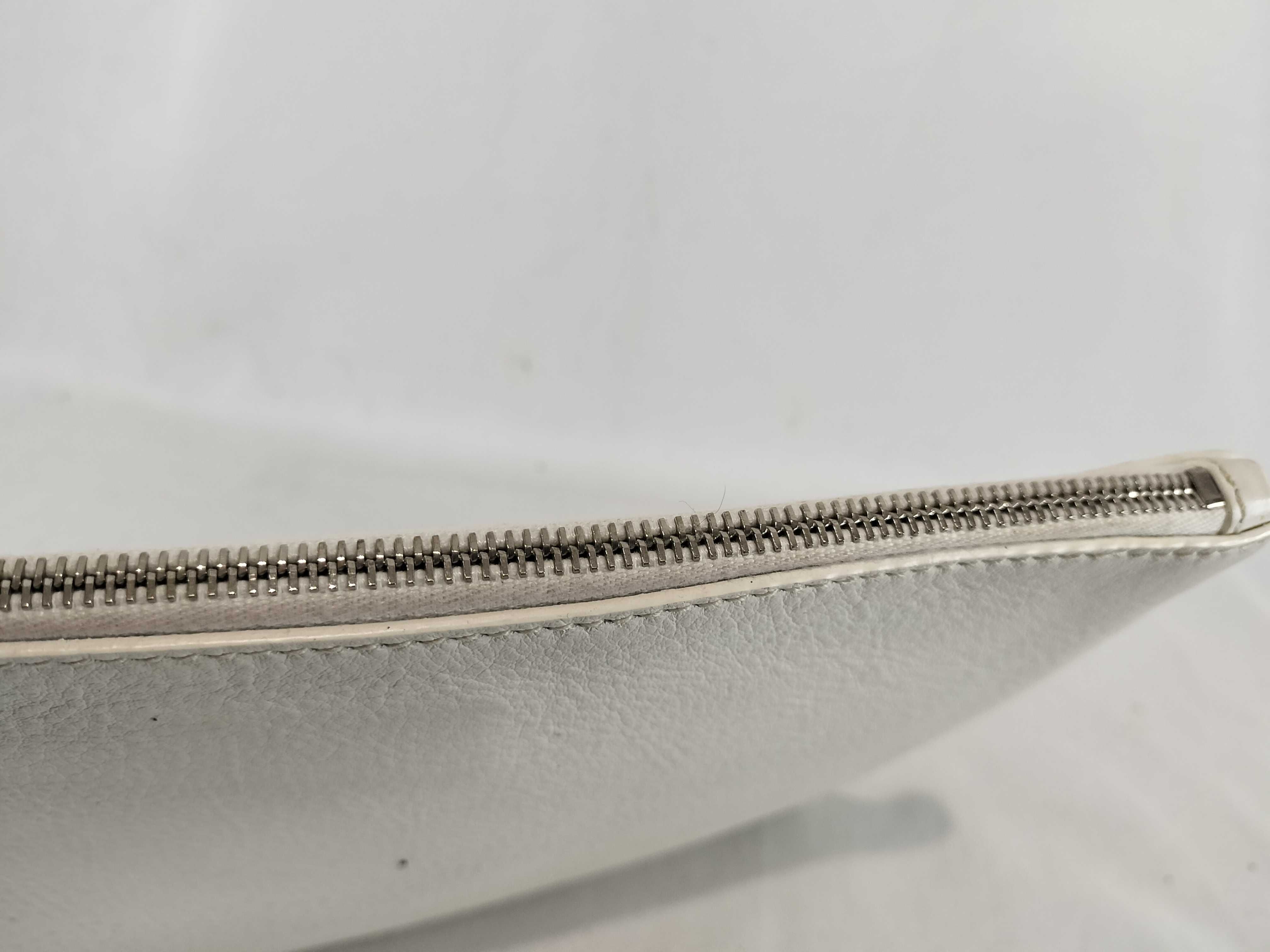 Shopping Clip M Leather Clutch Bag White 485110 Pouch — view 7