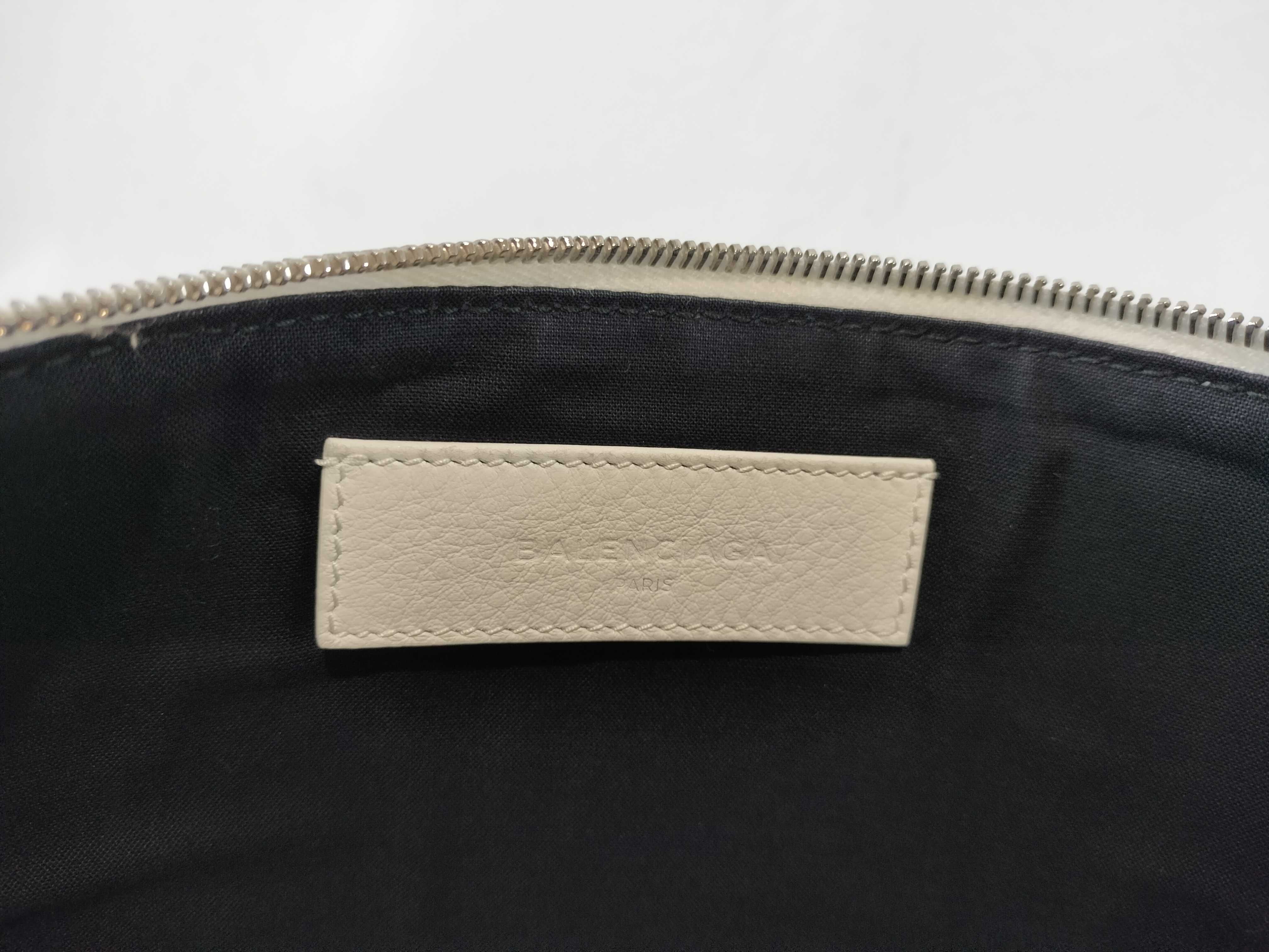 Shopping Clip M Leather Clutch Bag White 485110 Pouch — view 10