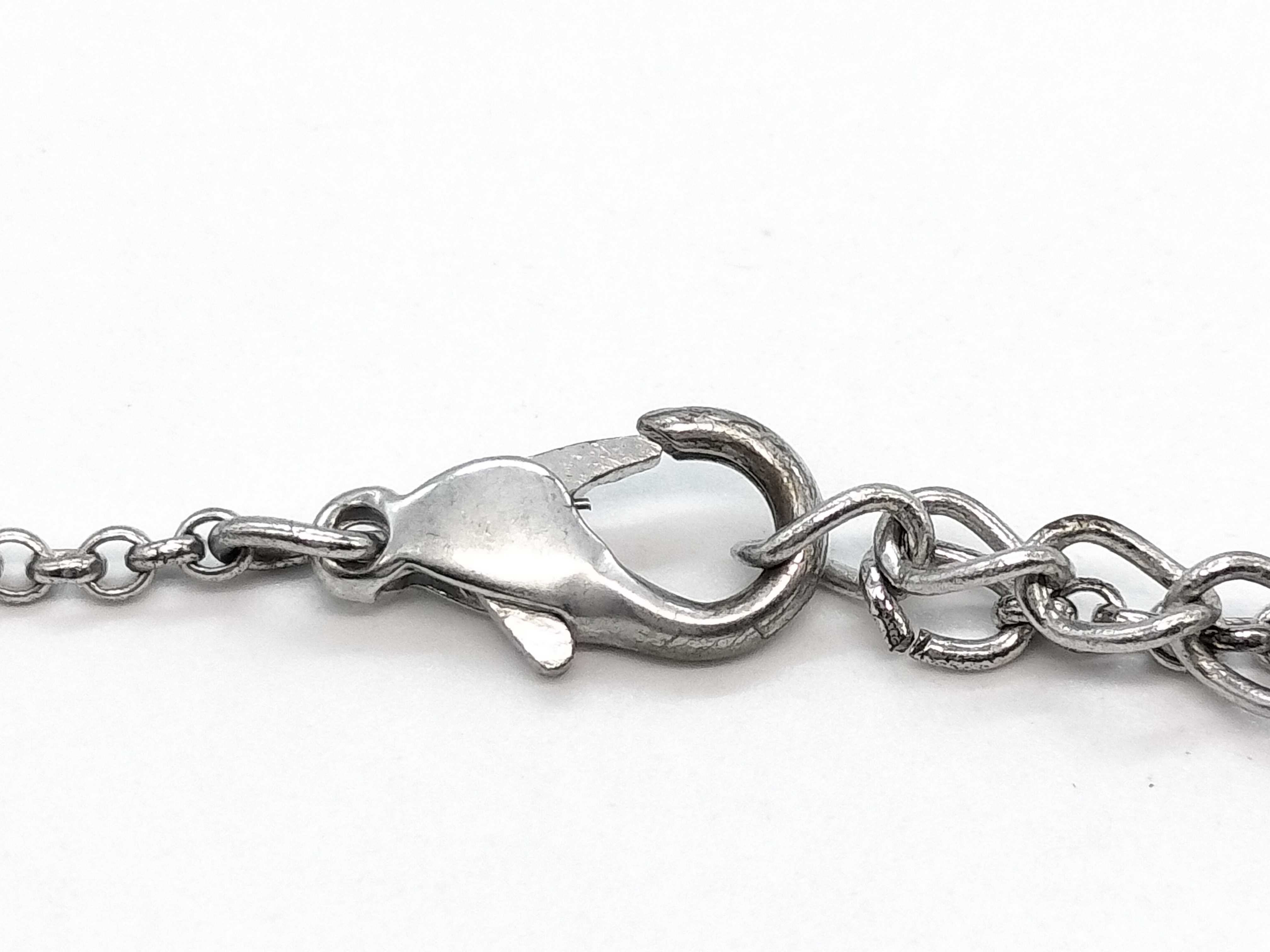logo necklace with stone — view 4