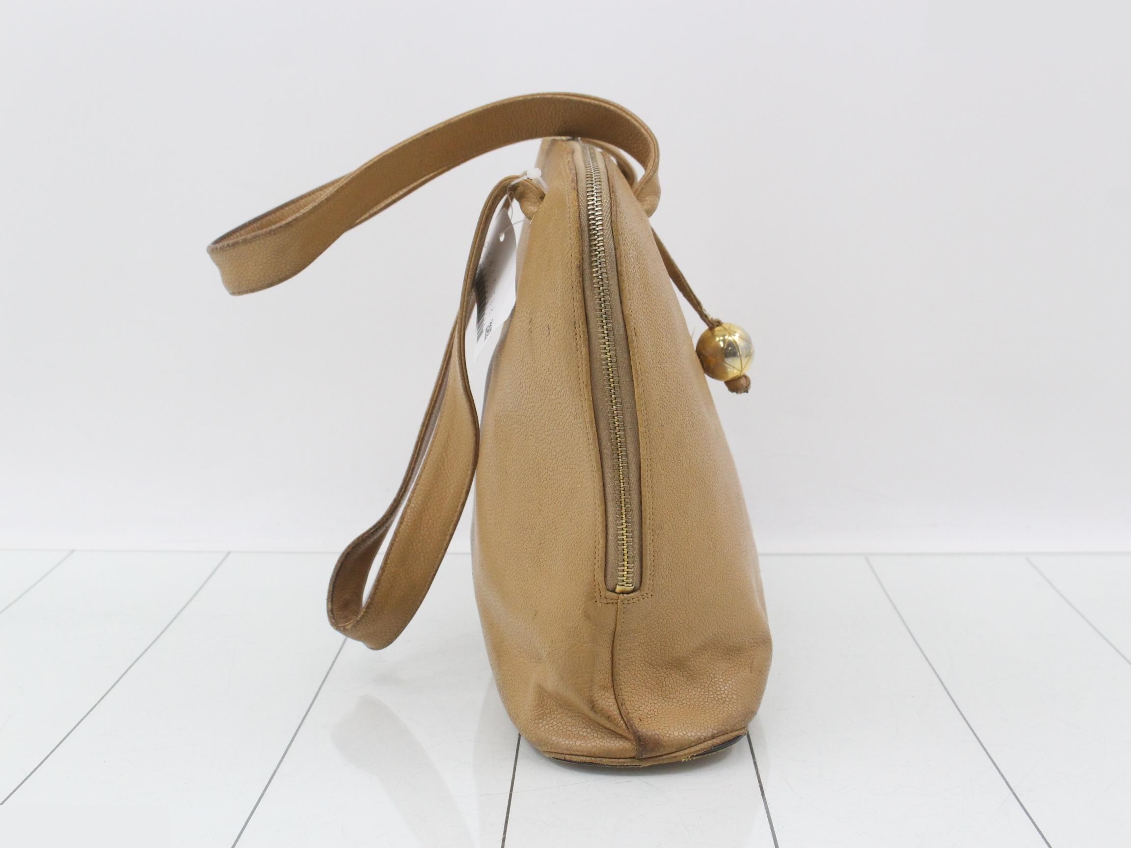 Caviar Tote Bag, Beige — view 4