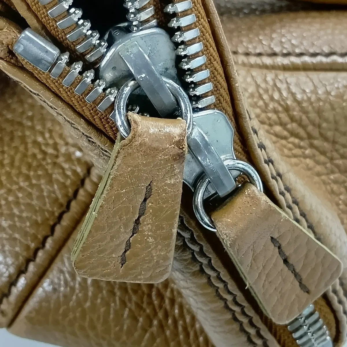 logo leather handbag with fringe, brown, silver hardware, item number 8420000 (serial number in the 8th range). — view 12