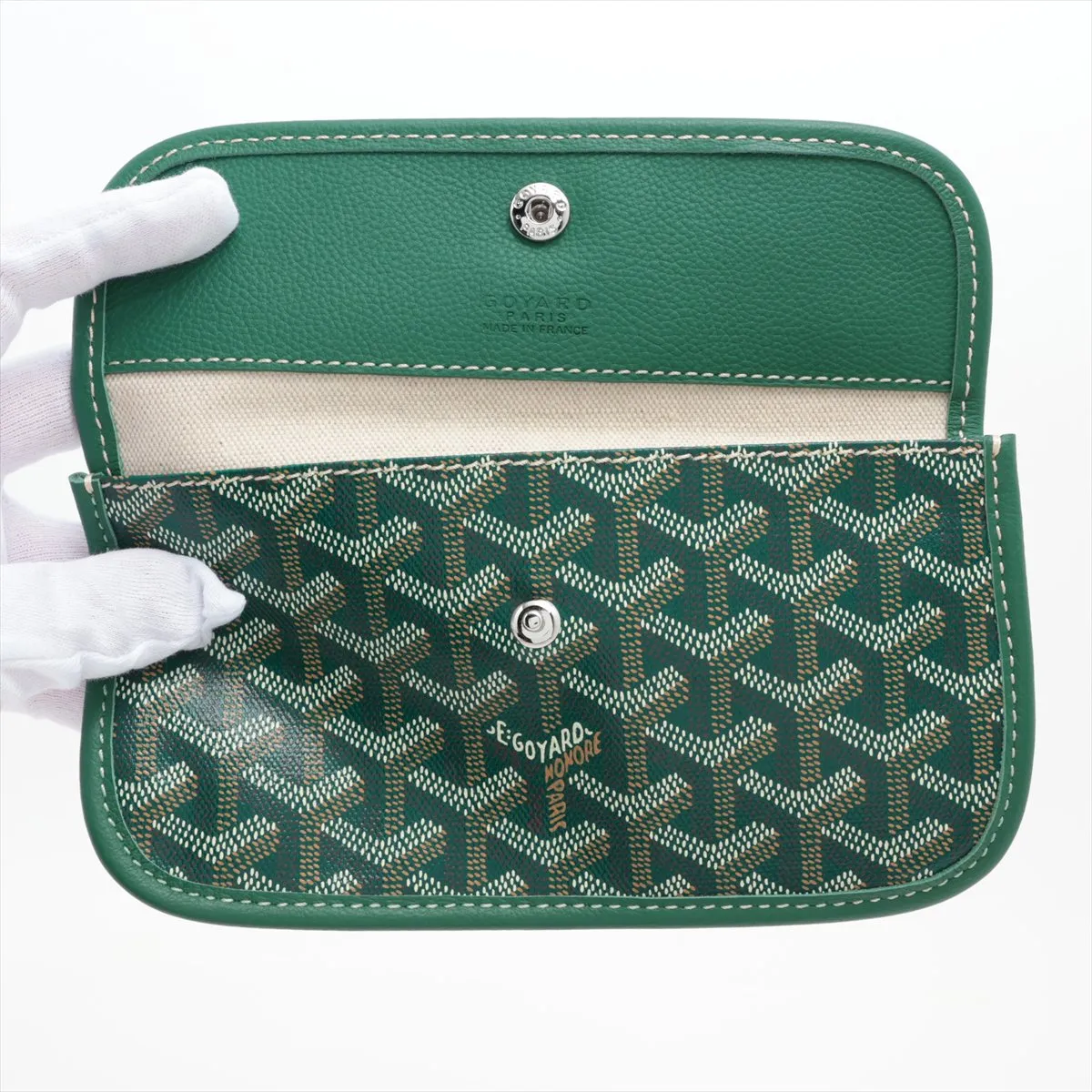 Saint Louis PM PVC x Canvas Pouch Green — view 3