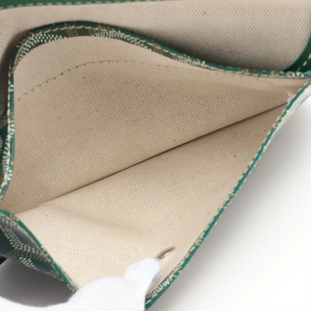 Saint Louis PM PVC x Canvas Pouch Green — view 4