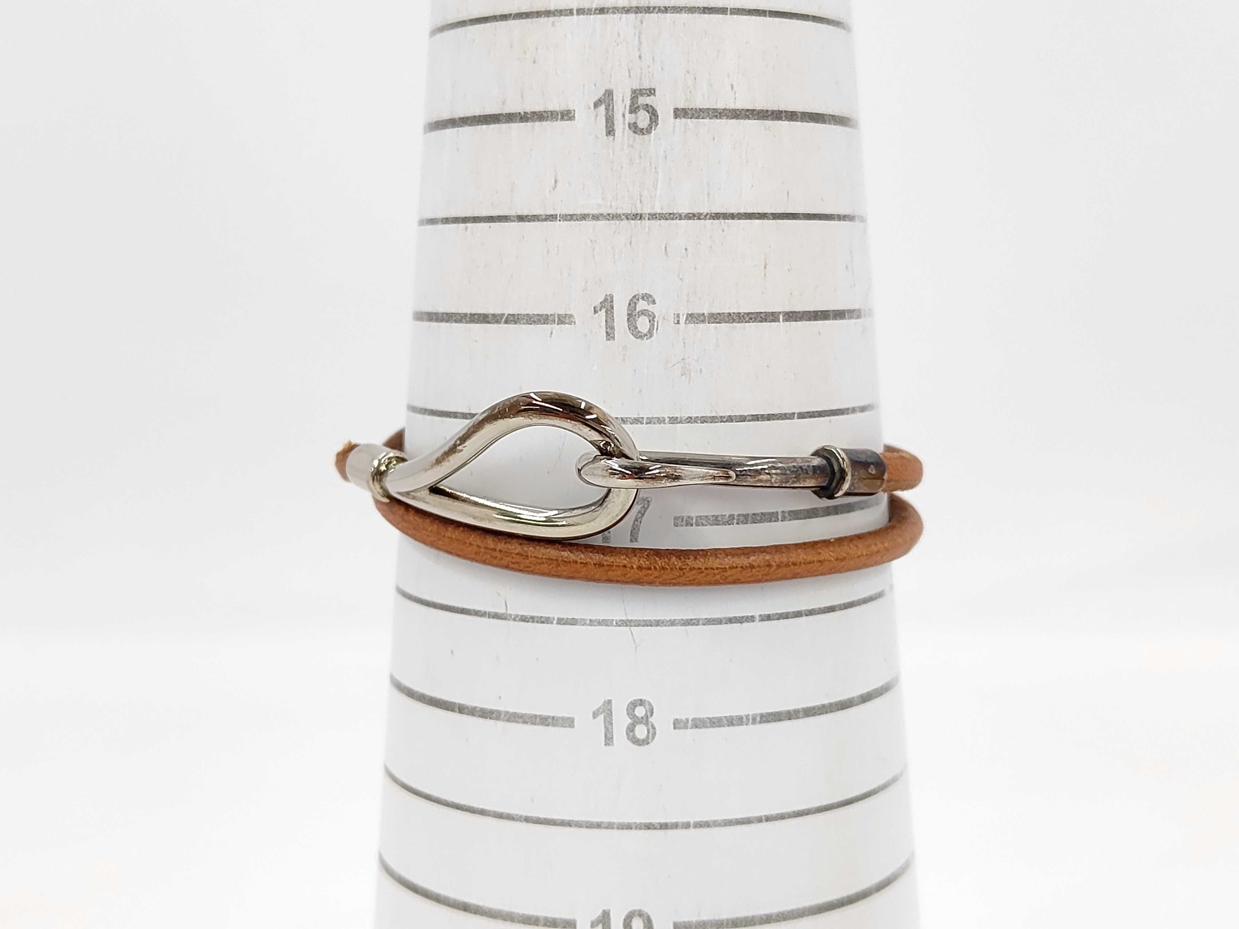 Jumbo Double Tour Brown x Silver BL Bracelet/Bangle — view 7