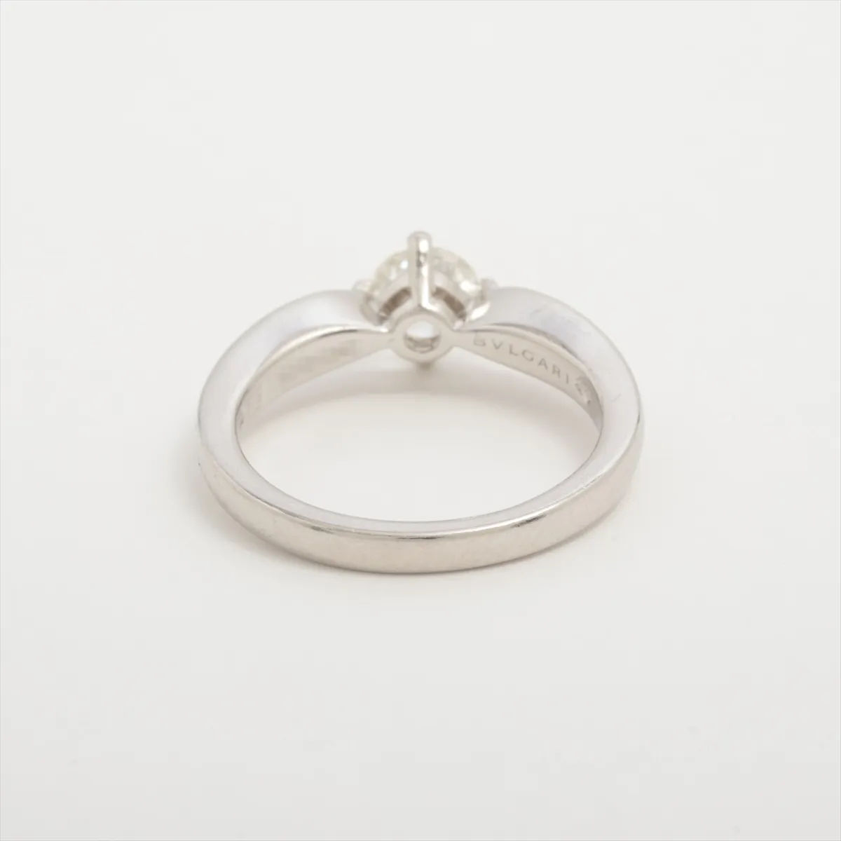 Dedicata a Venezia Diamond Ring, Pt950, 4.6g, 0.45 carat diamond, H VVS1 clarity, 3EX finish, NONE clarity, initials 1123611095, GIA certified 2011. — view 2