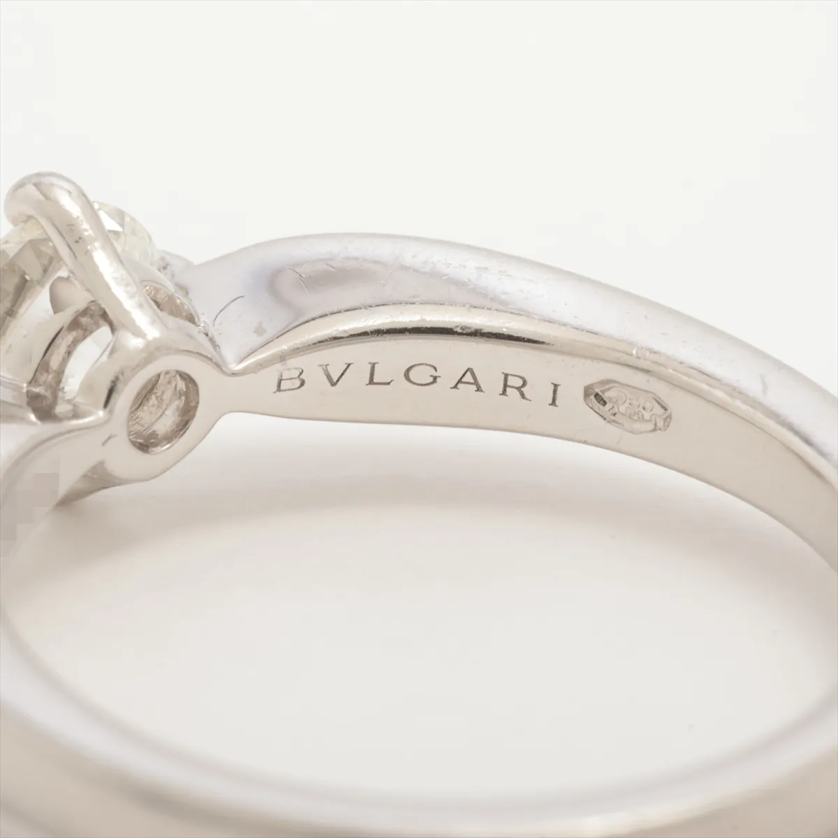 Dedicata a Venezia Diamond Ring, Pt950, 4.6g, 0.45 carat diamond, H VVS1 clarity, 3EX finish, NONE clarity, initials 1123611095, GIA certified 2011. — view 3