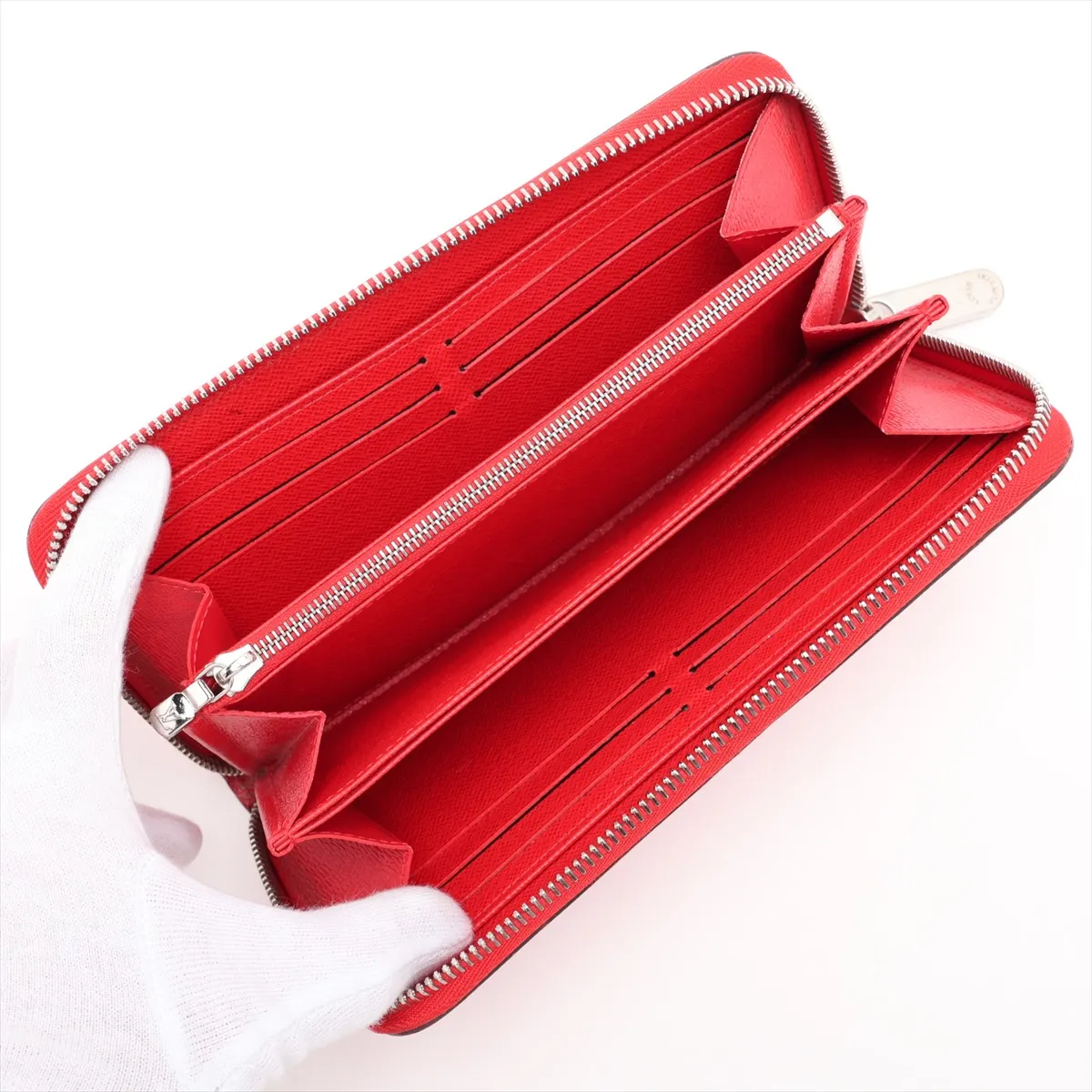 Epi Zippy Wallet M61859 MI0137 Coquelicot Round Zip Wallet — view 3
