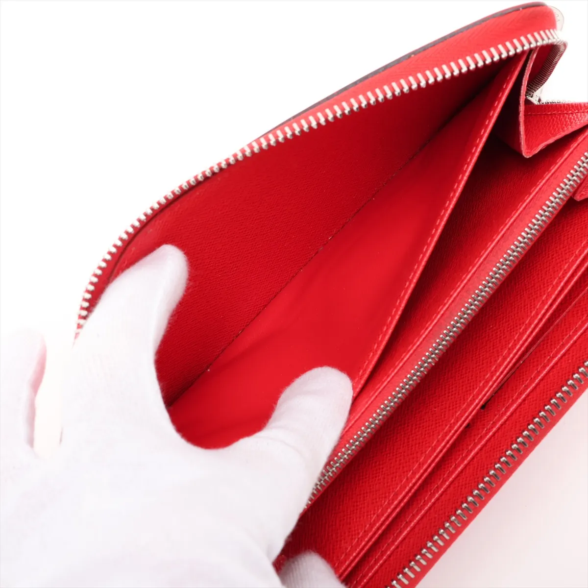 Epi Zippy Wallet M61859 MI0137 Coquelicot Round Zip Wallet — view 8