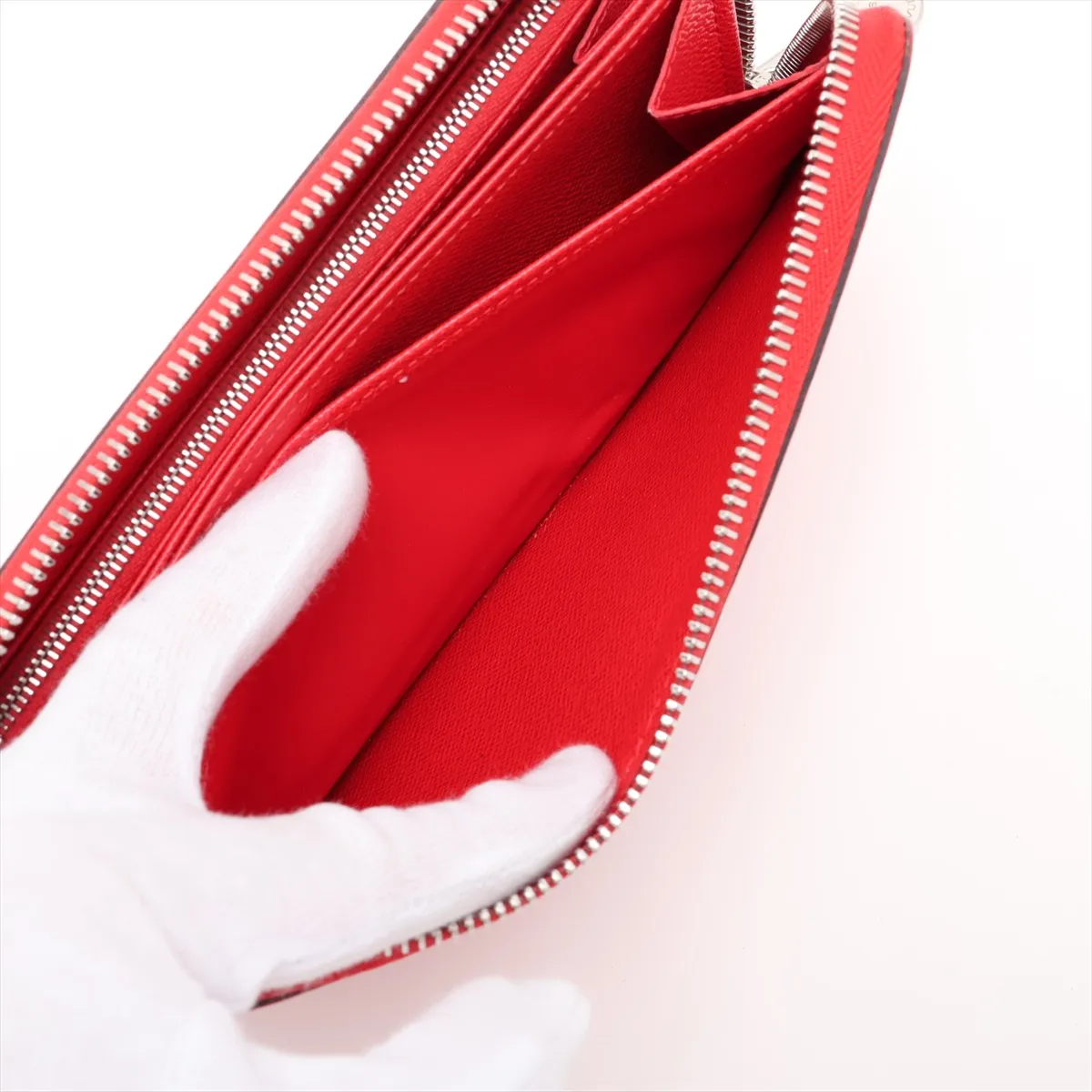 Epi Zippy Wallet M61859 MI0137 Coquelicot Round Zip Wallet — view 9
