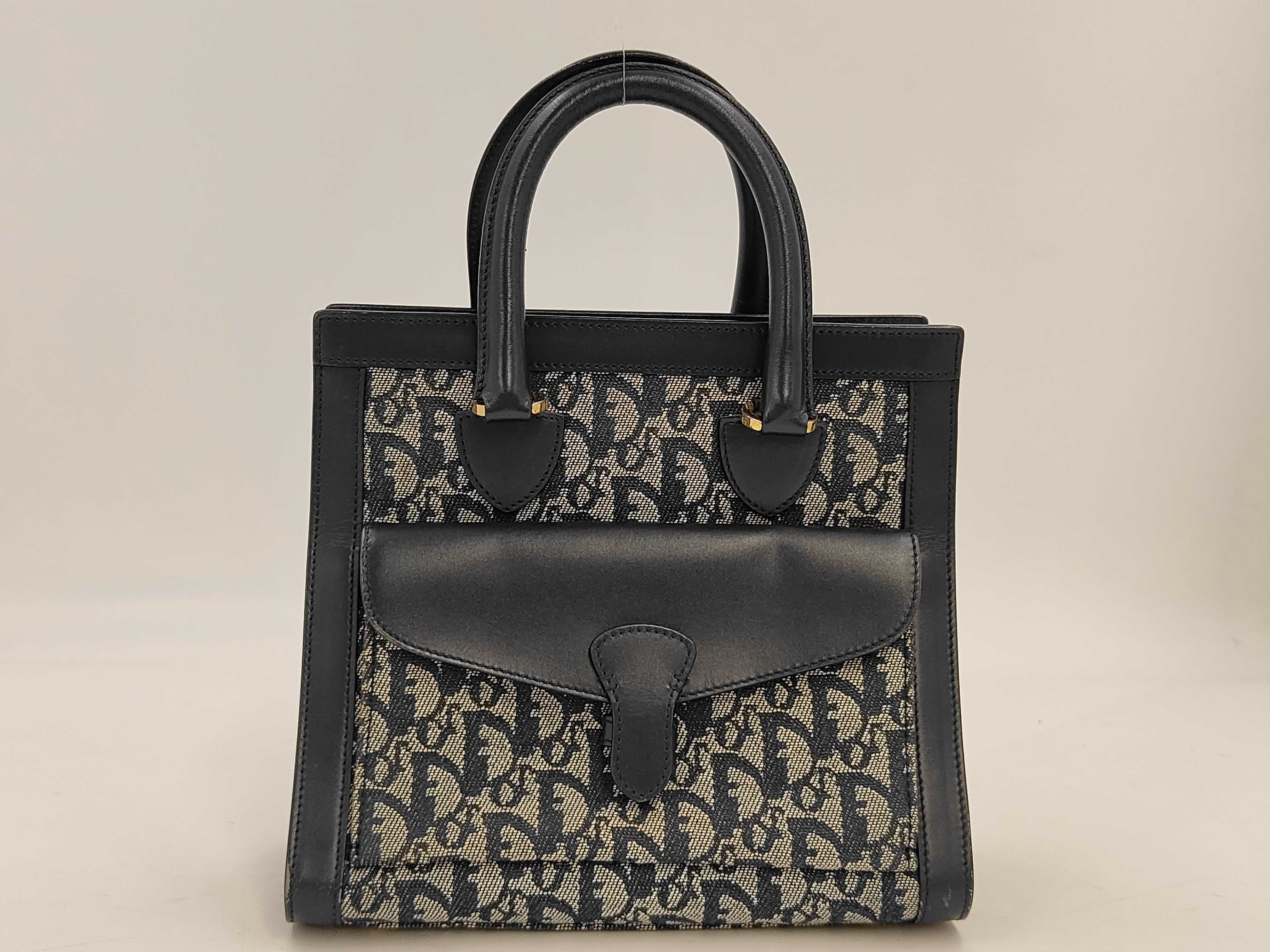 Trotter Canvas Leather Handbag