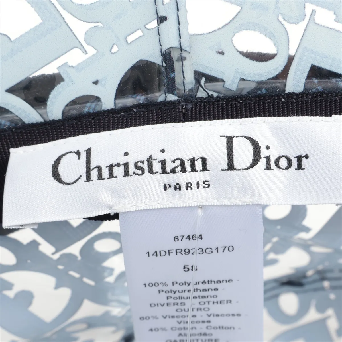 14DFR923G170 Oblique Bucket Hat 58 Polyurethane — view 5