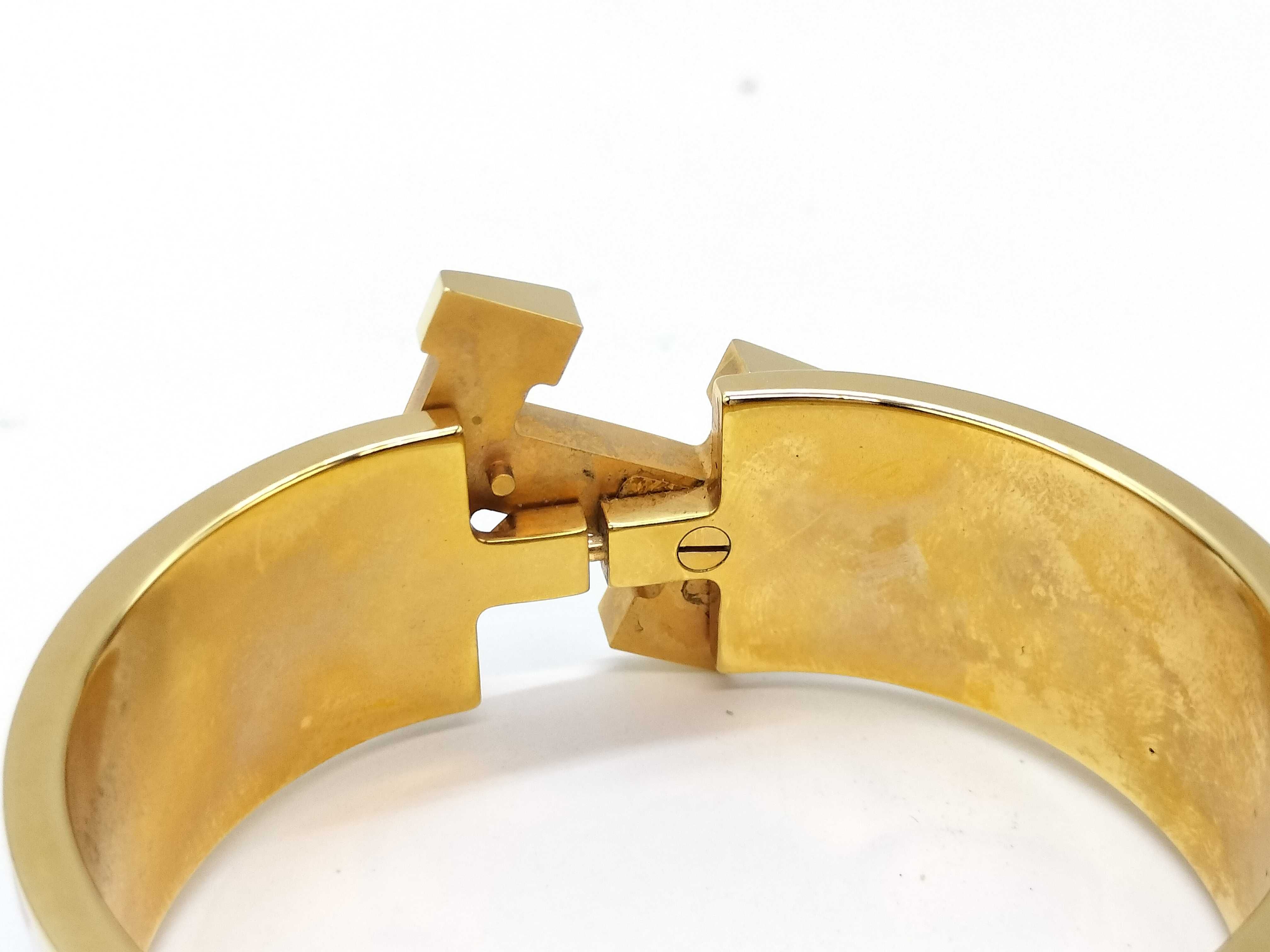 Clic Clac H Equestrian Pattern Bracelet/Bangle — view 6
