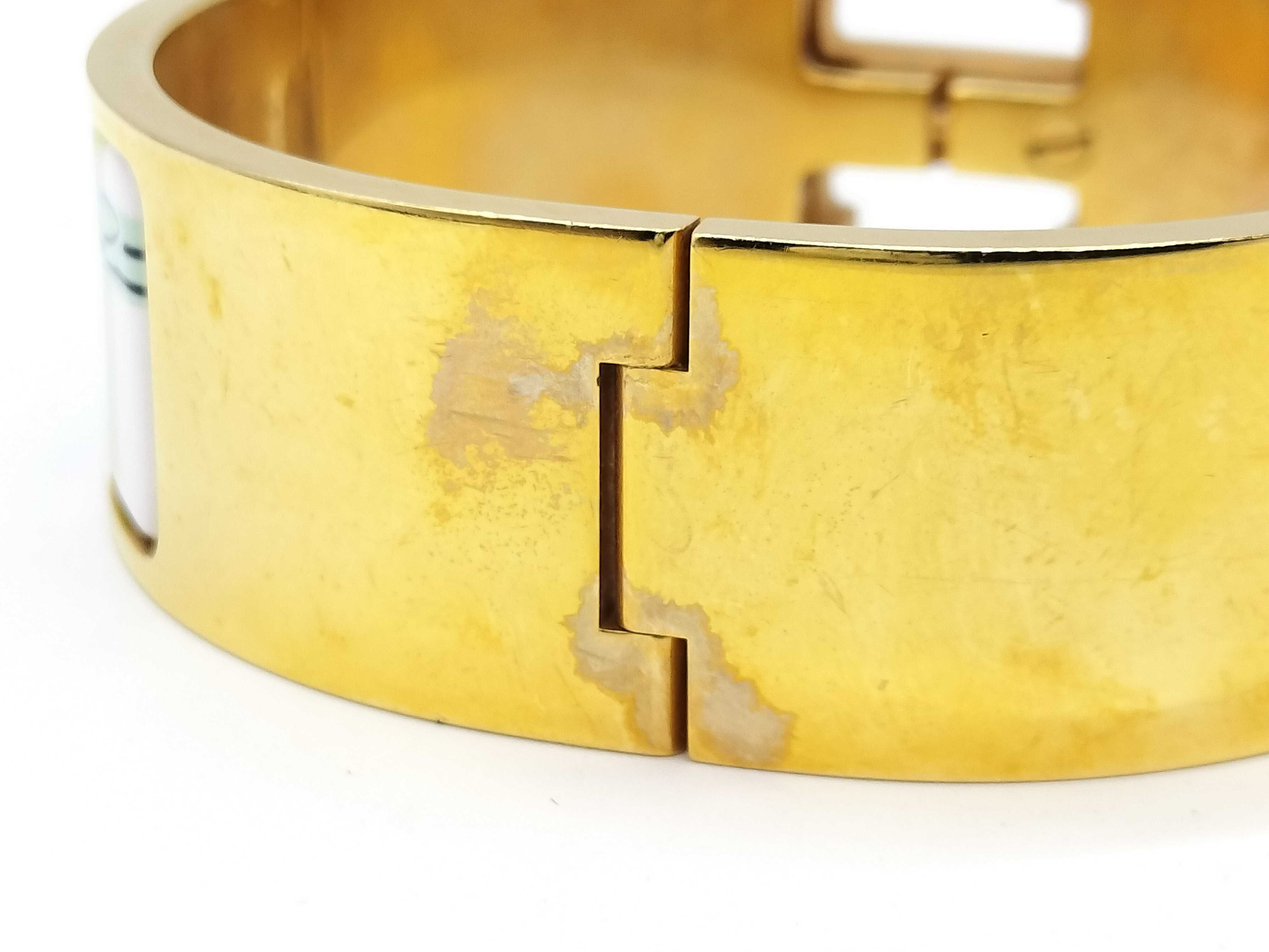 Clic Clac H Equestrian Pattern Bracelet/Bangle — view 9