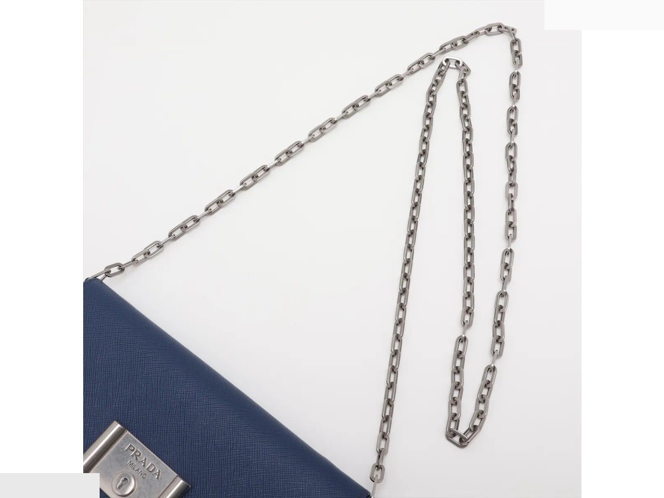 Guaranteed Saffiano Leather Chain Shoulder Bag (1MT440) — view 5