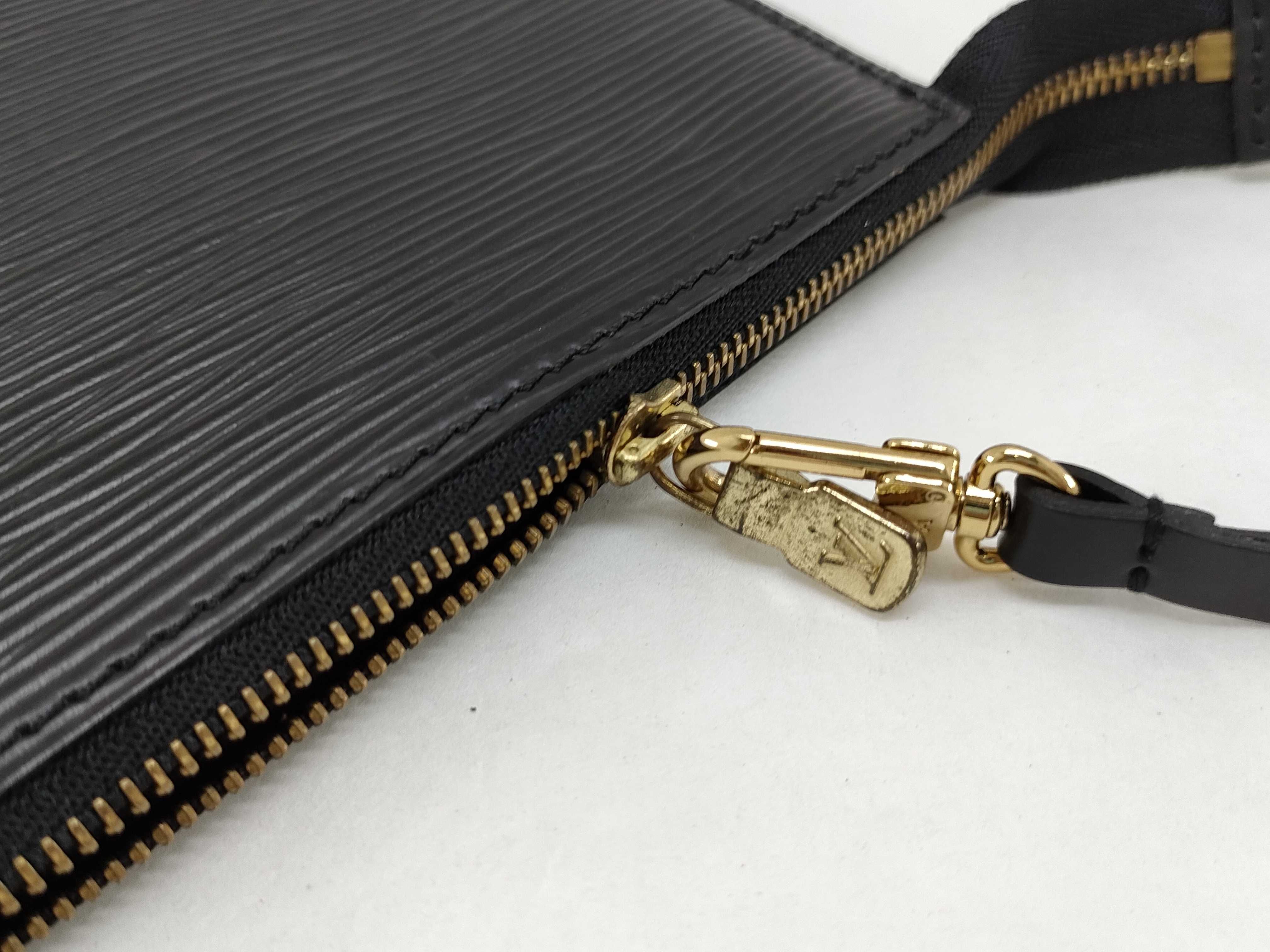 Epi Leather Accessory Pouch, Black Handbag — view 12