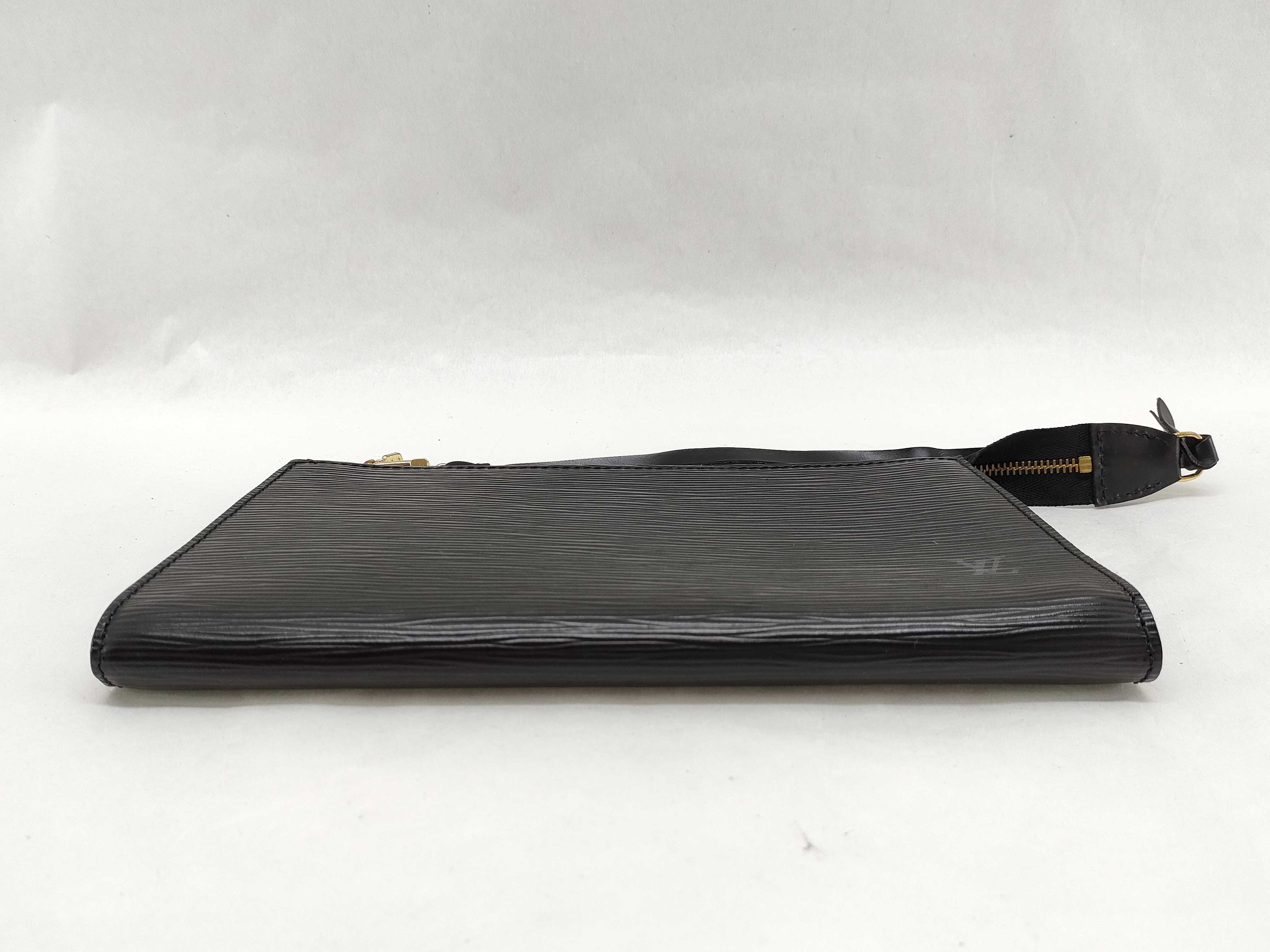 Epi Leather Accessory Pouch, Black Handbag — view 8
