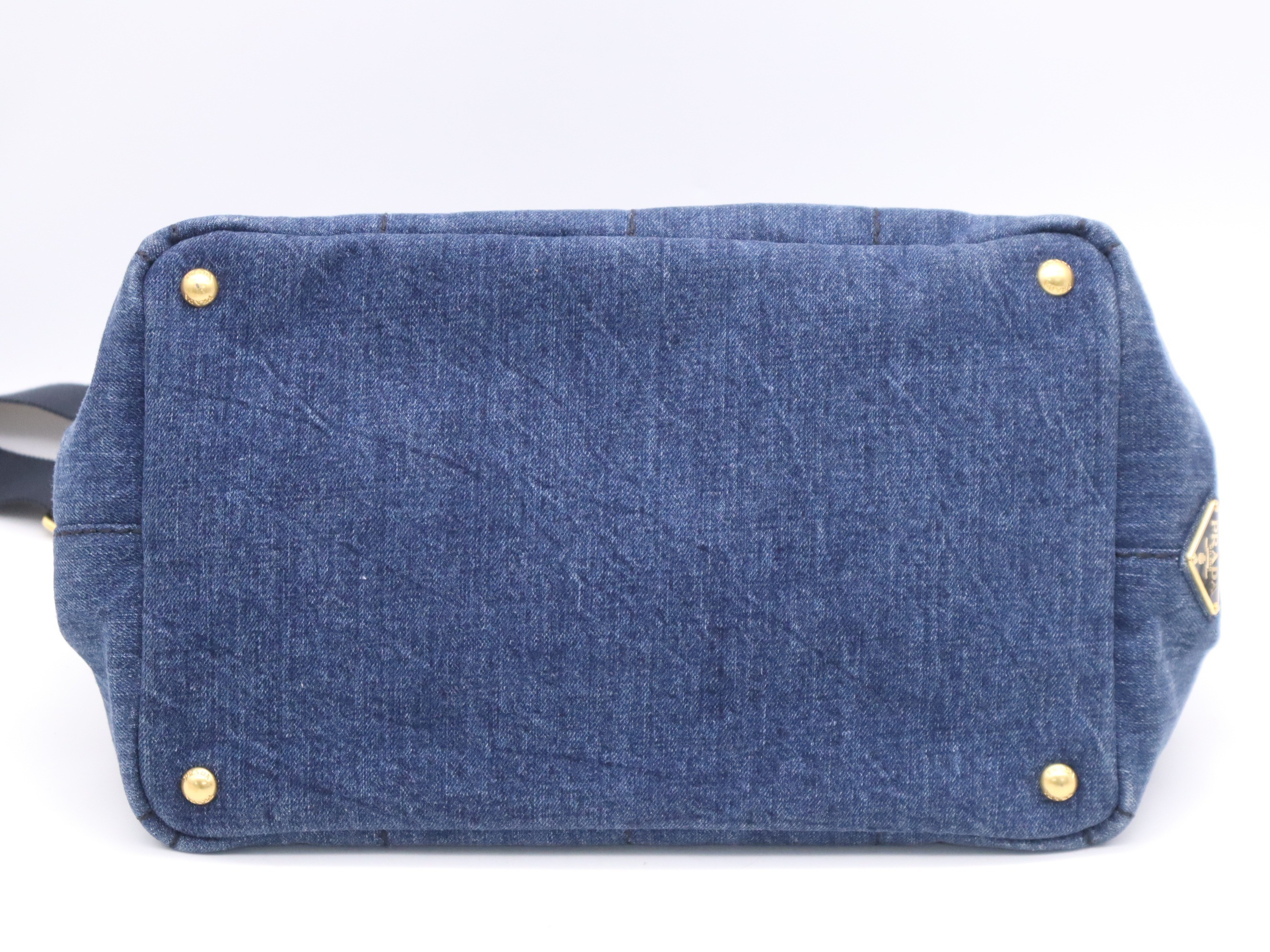 Denim 2-Way Tote Bag, Canapa, Blue, with Shoulder Strap and Dust Bag — view 4