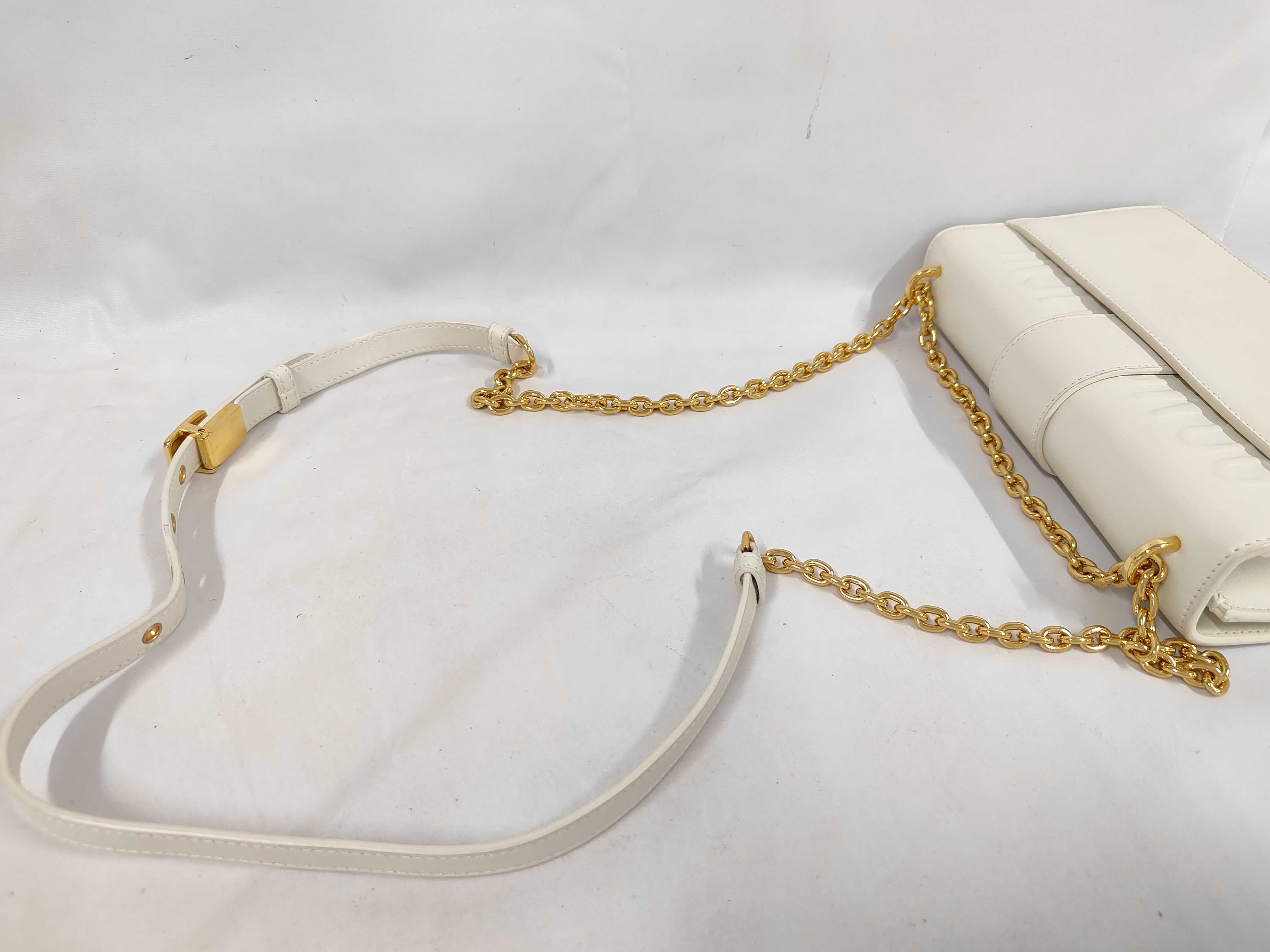 Montaigne Leather Shoulder Bag with Gold Hardware — view 5
