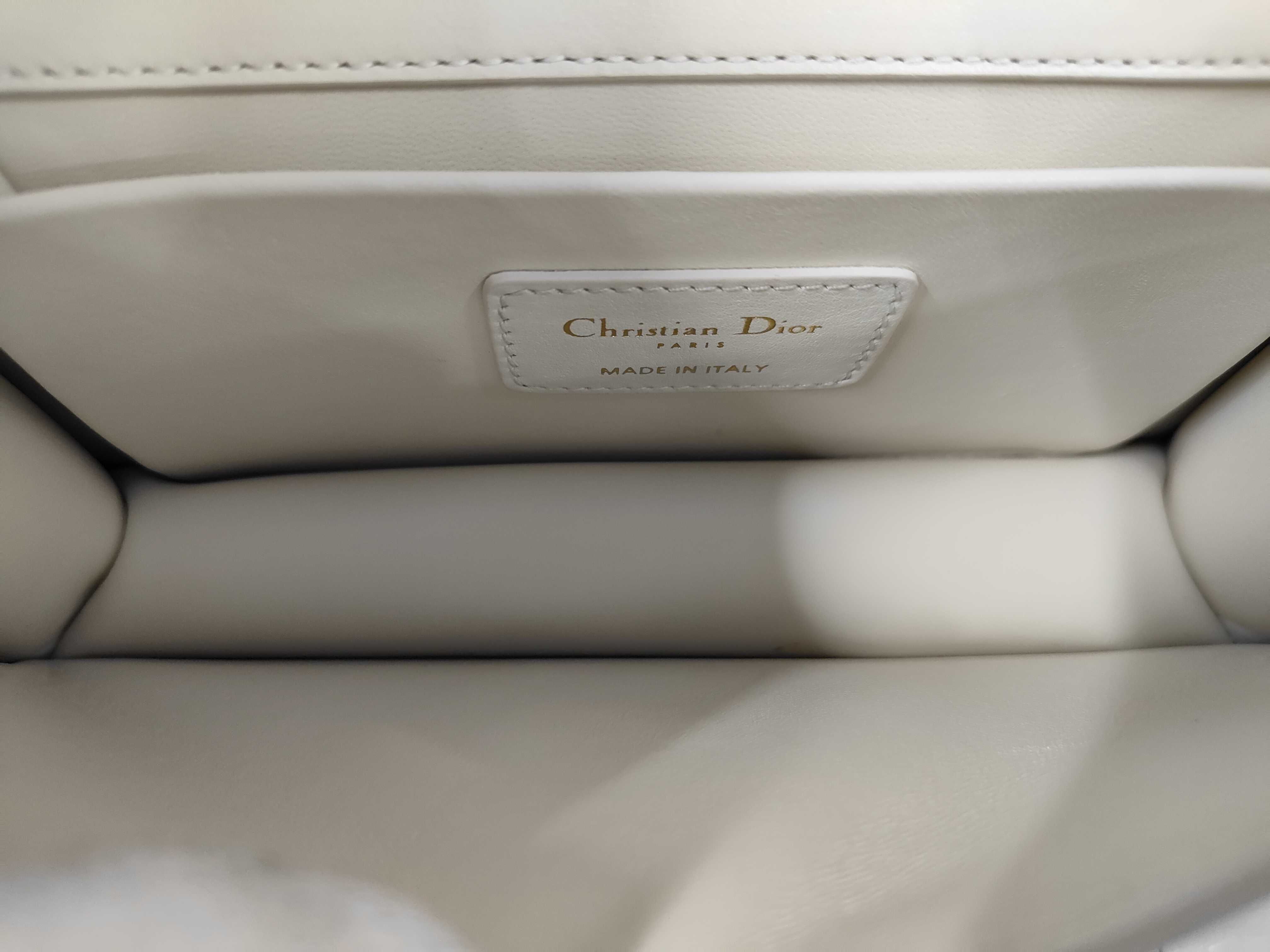 Montaigne Leather Shoulder Bag with Gold Hardware — view 9