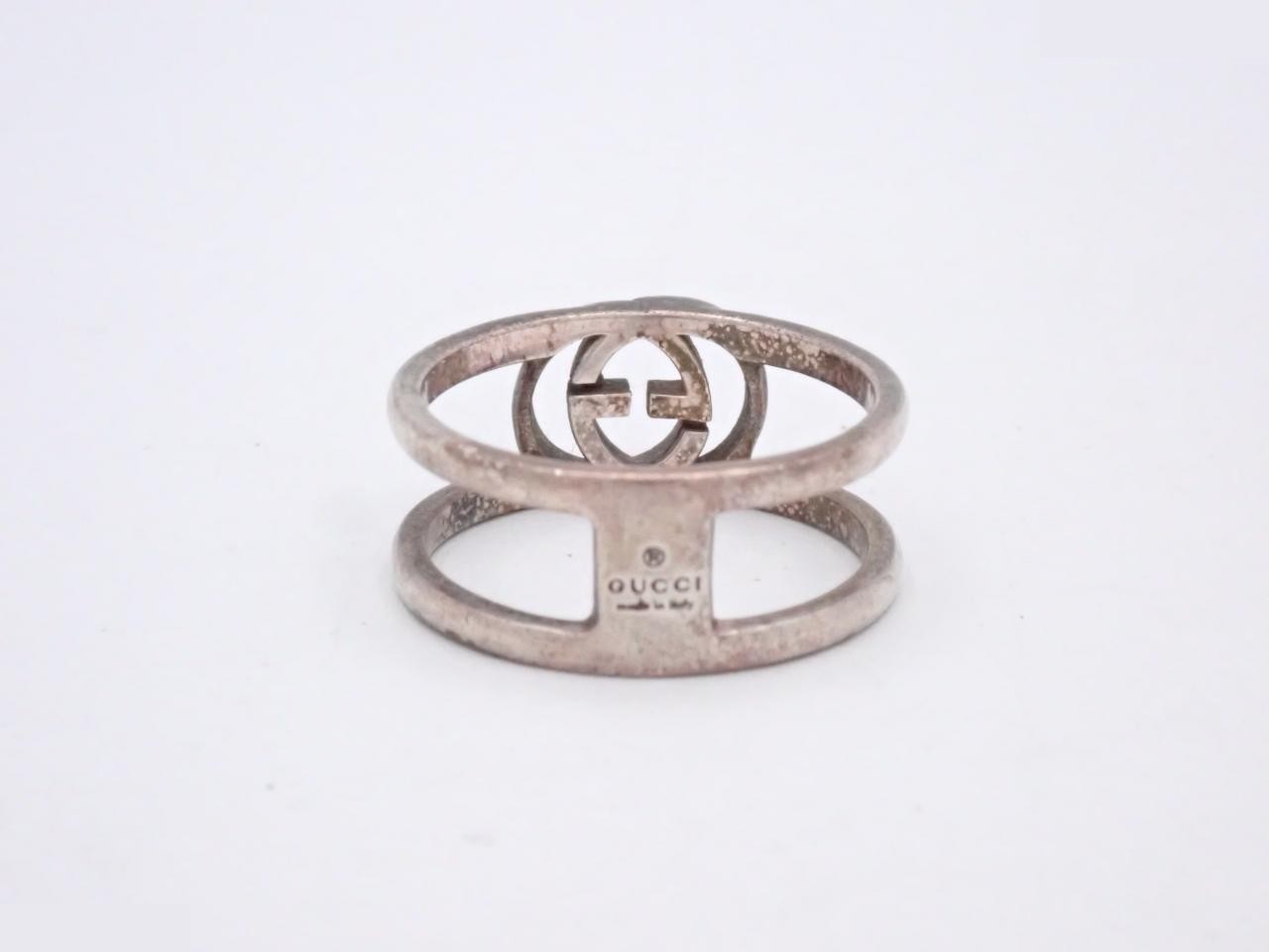 Interlocking G SV925/5.0g Ring, Stamped 21, Actual Size #19.5 — view 2