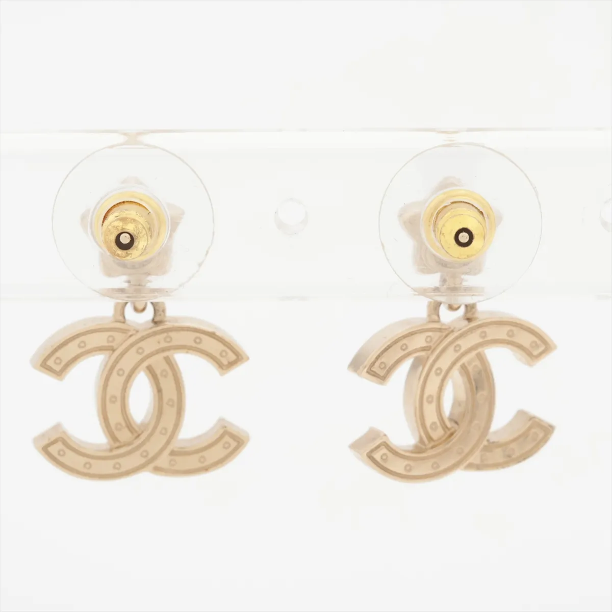 Cocomark B25P Earrings (for both ears) GP x Rhinestone Gold — view 2