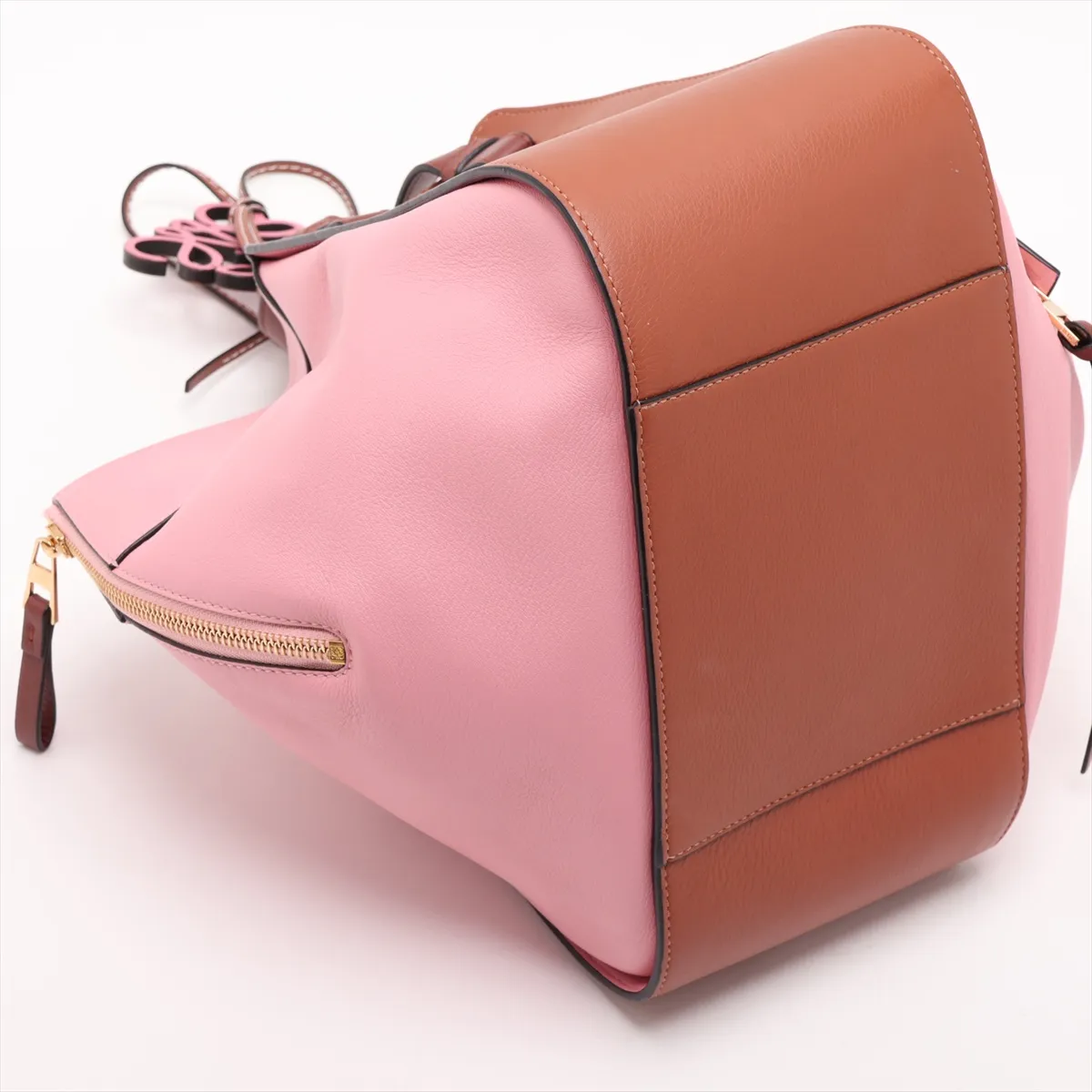Hammock Small Leather Handbag Pink x Brown — view 4